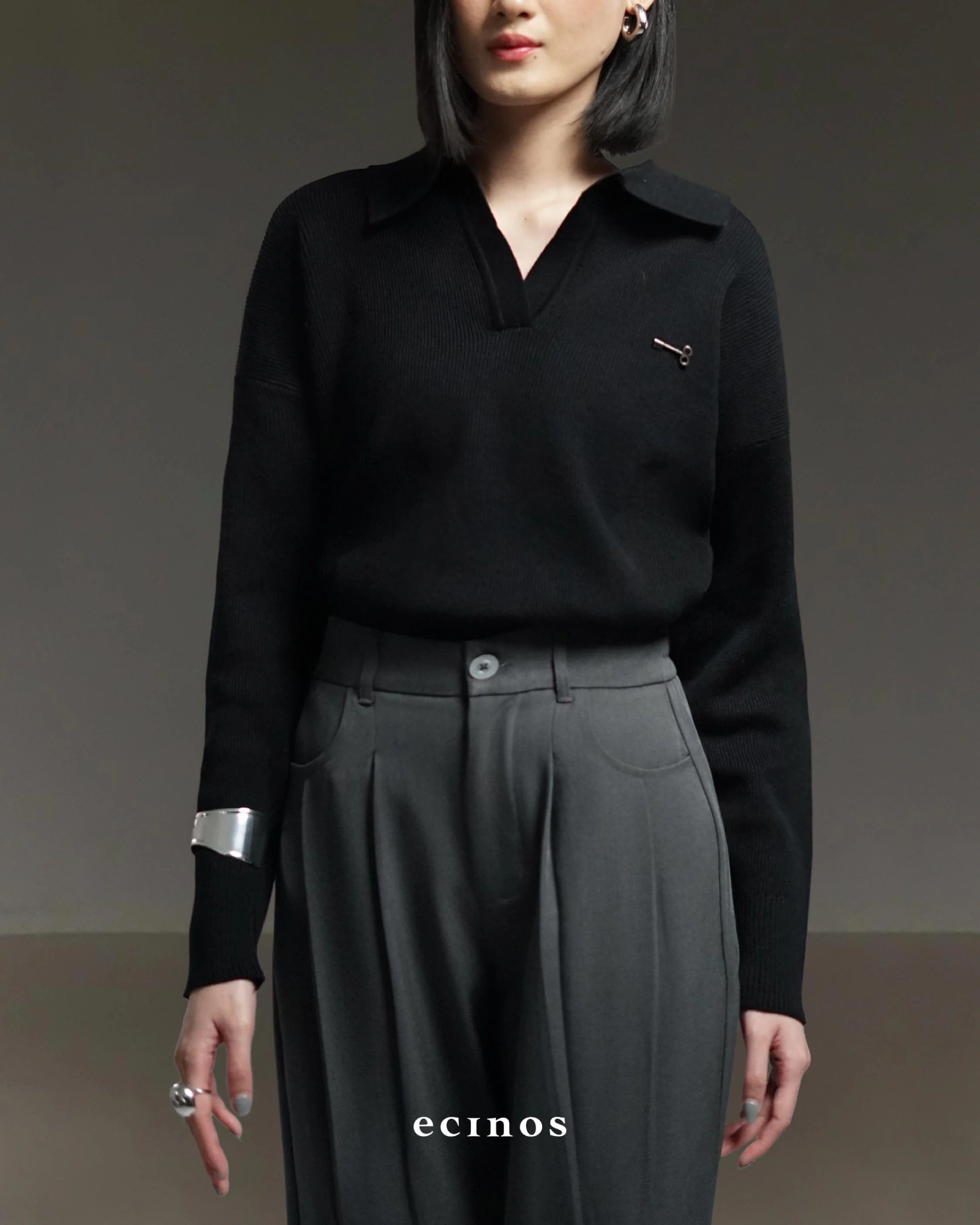 ECINOS - Blair Oversized Polo Sweater - Image 10