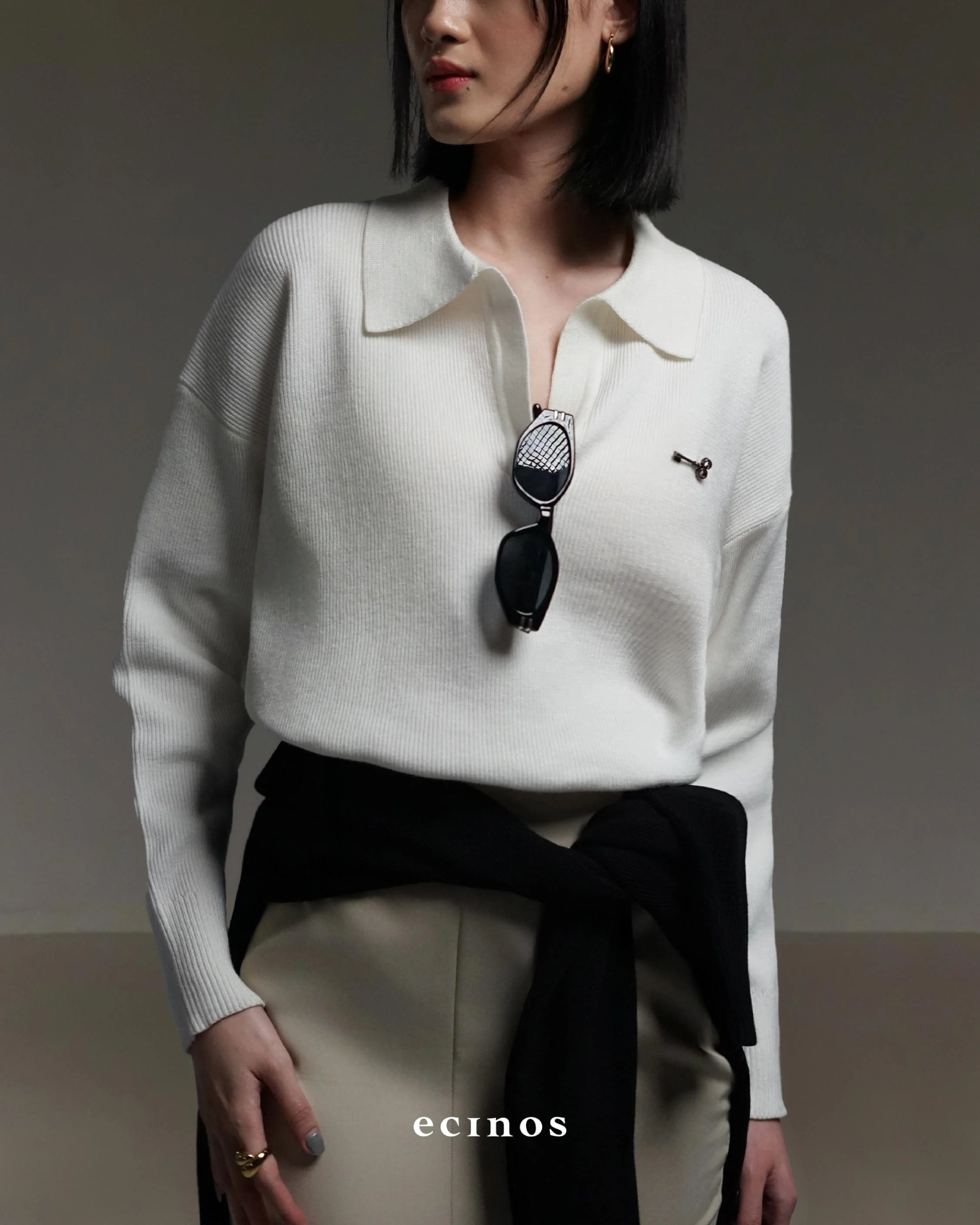 ECINOS - Blair Oversized Polo Sweater - Image 5