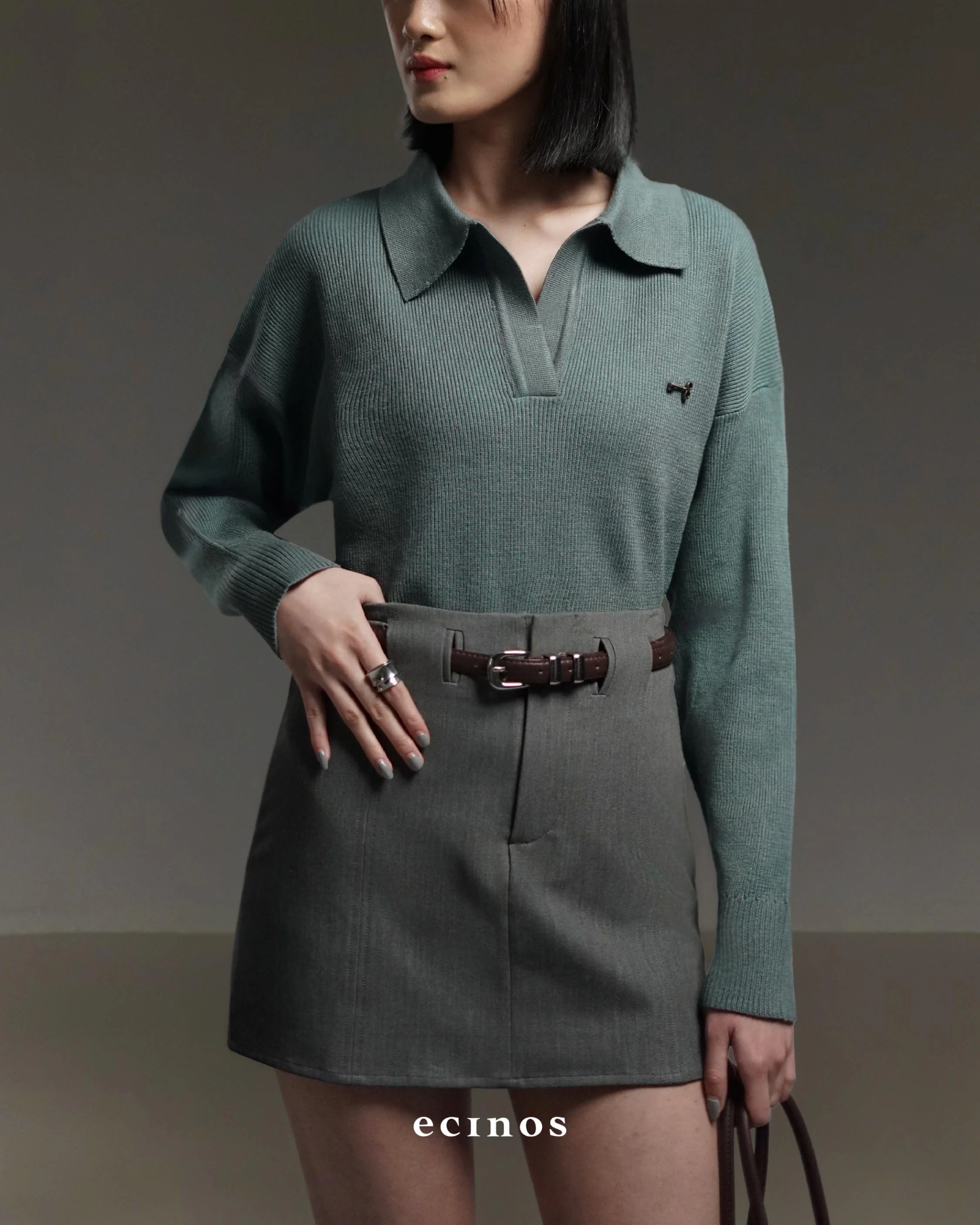 ECINOS - Blair Oversized Polo Sweater - Image 7