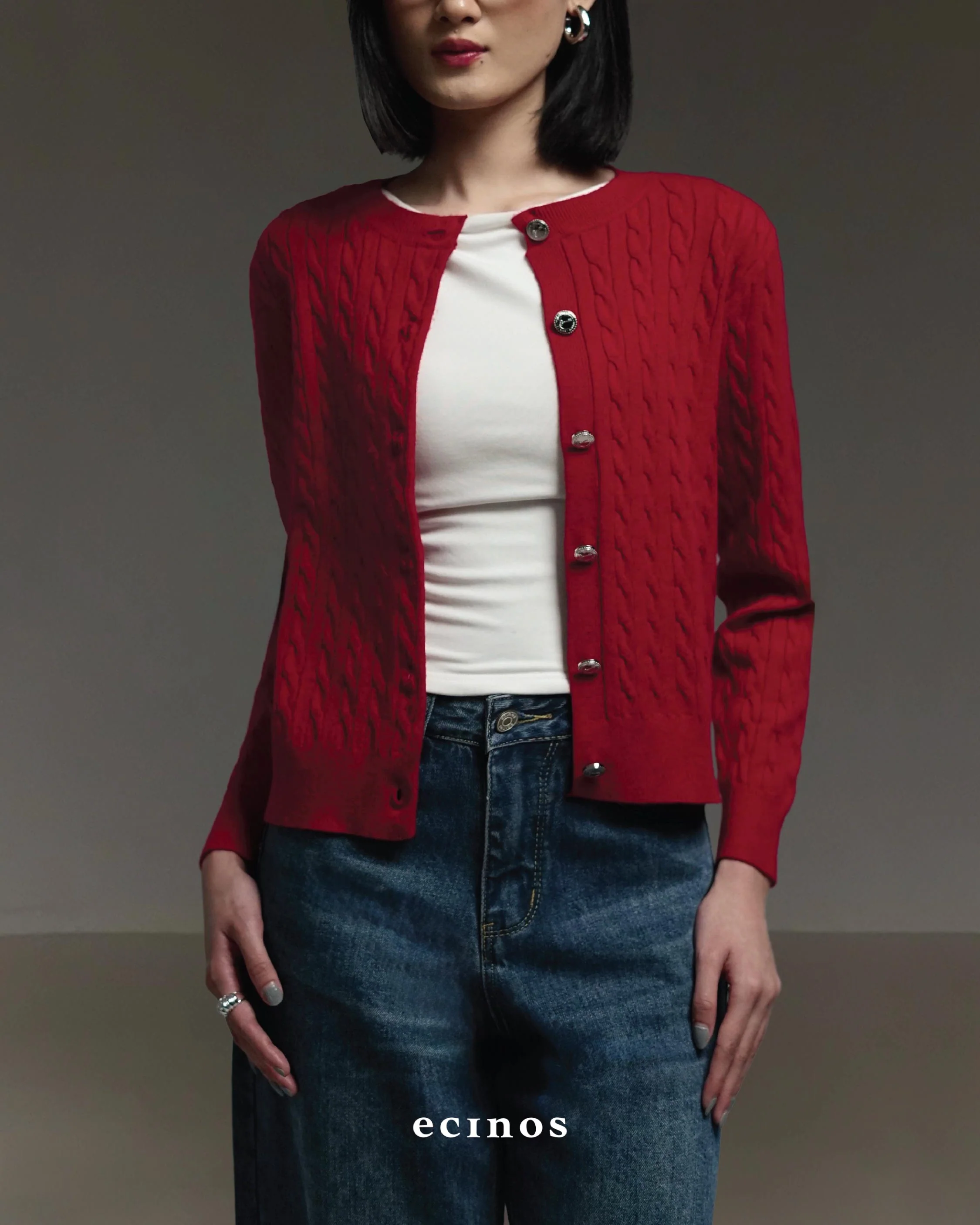 ECINOS - Celie Cable Knit Cardigan - Image 15