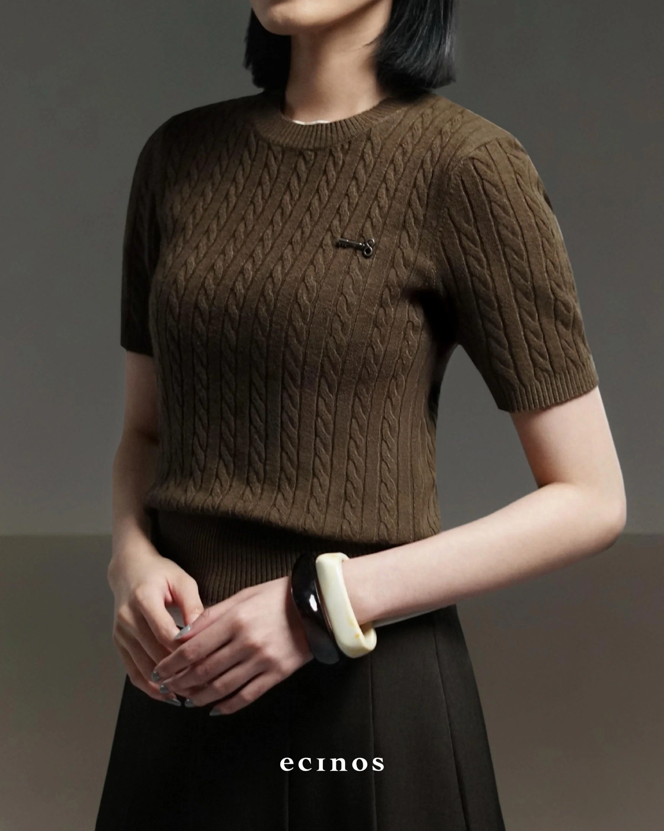 ECINOS - Cherise Cable Knitted Top - Image 12