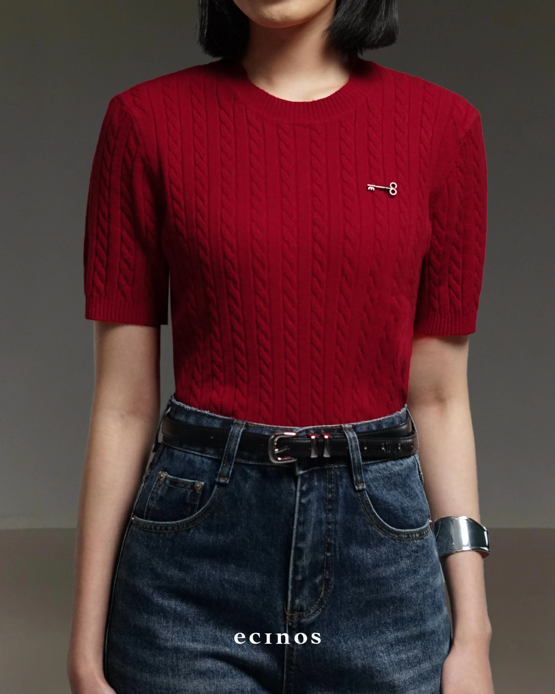 ECINOS - Cherise Cable Knitted Top - Image 14