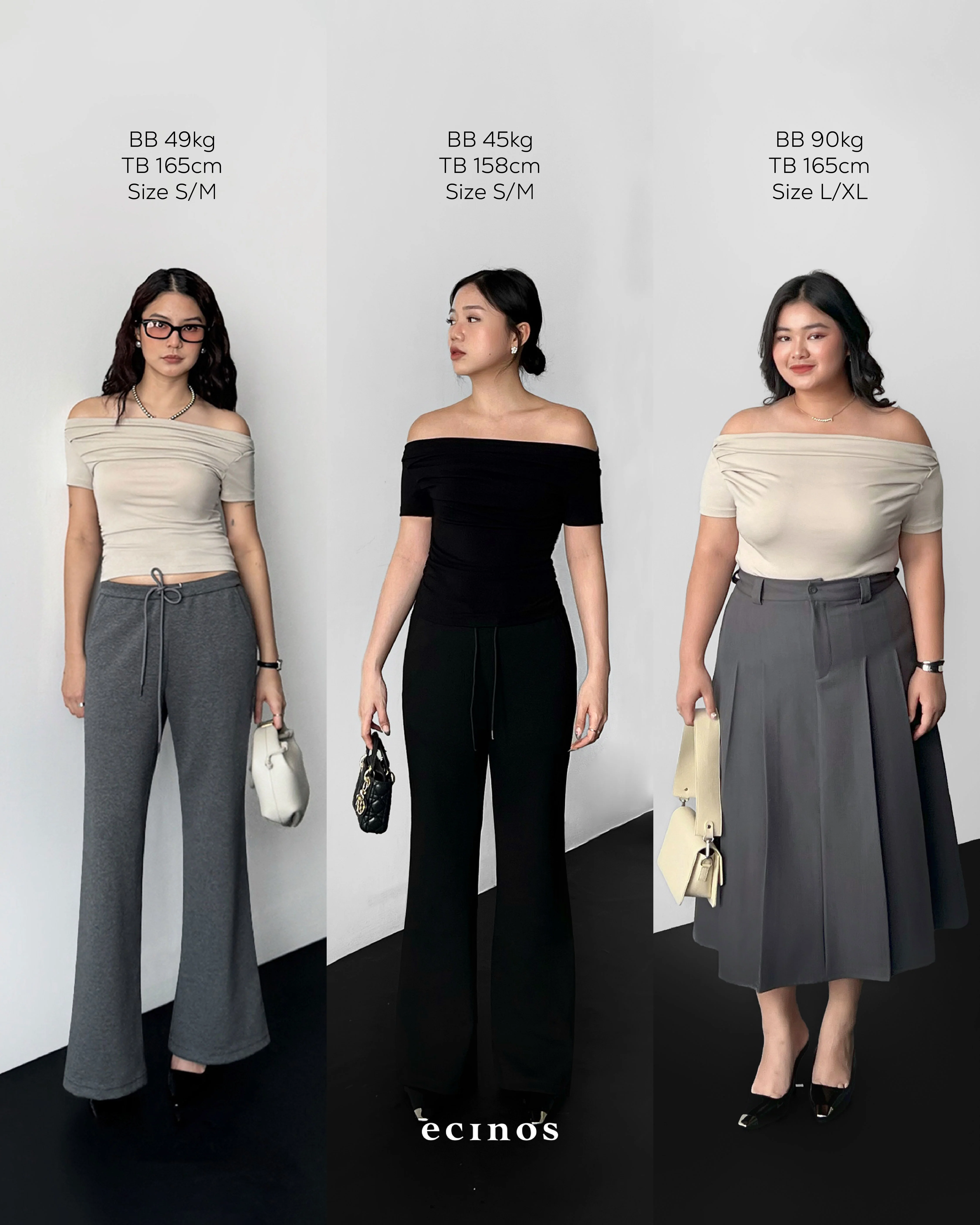 ECINOS - CORE Fitted Off Shoulder Tencel Top - Image 4