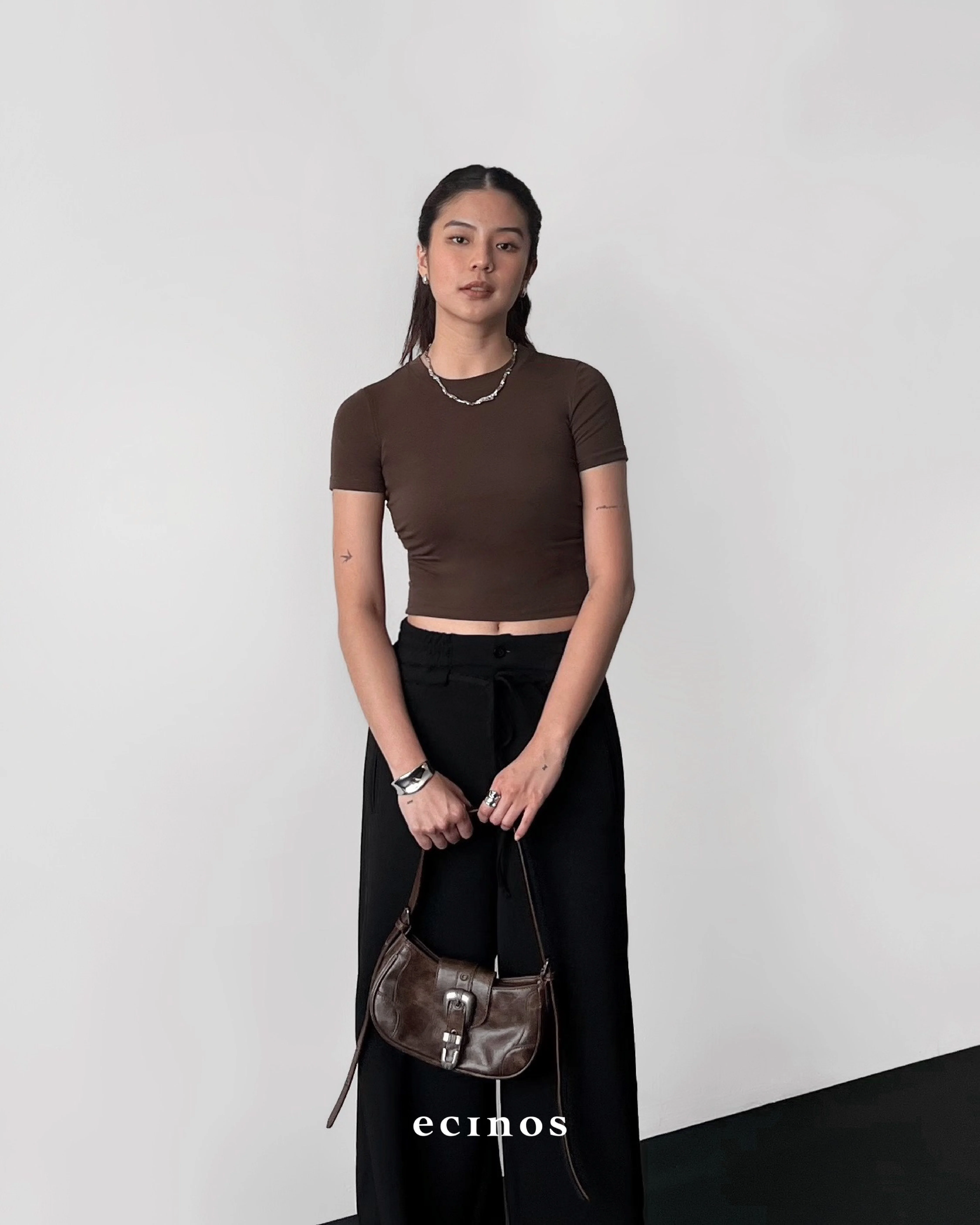 ECINOS - CORE Fitted Tencel T-shirt (Cropped) - Image 10