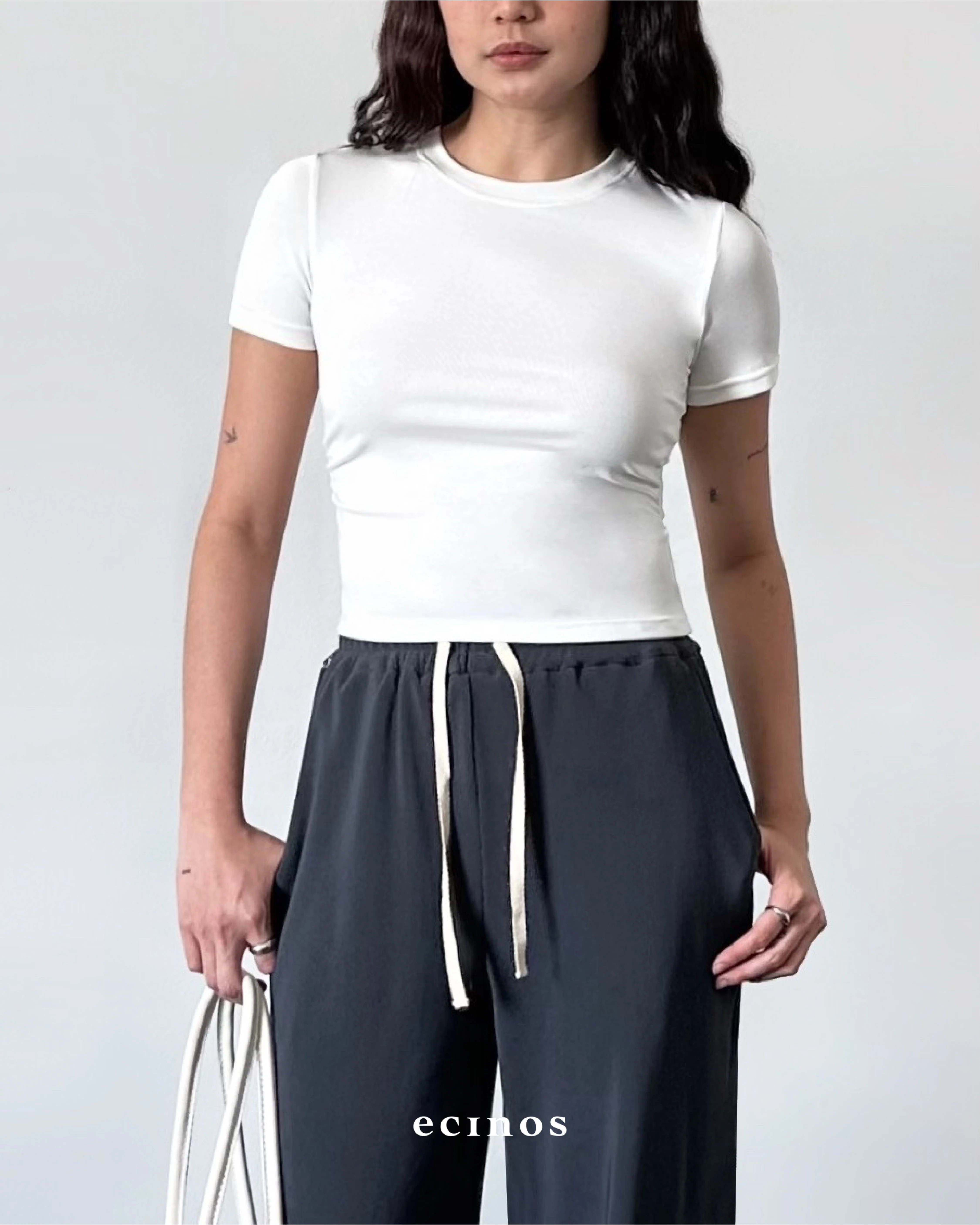 ECINOS - CORE Fitted Tencel T-shirt (Cropped) - Image 13