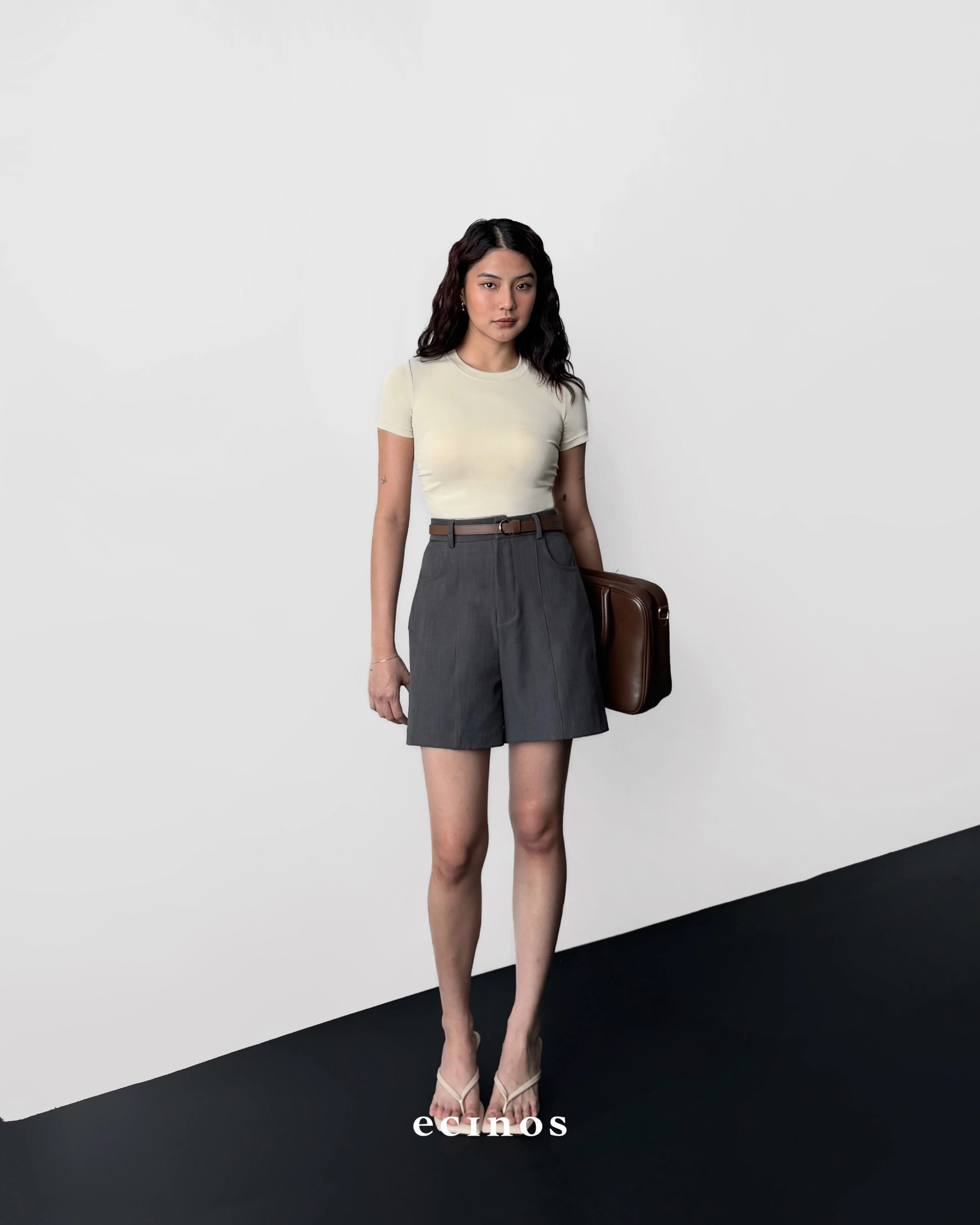 ECINOS - CORE Fitted Tencel T-shirt (Cropped) - Image 3