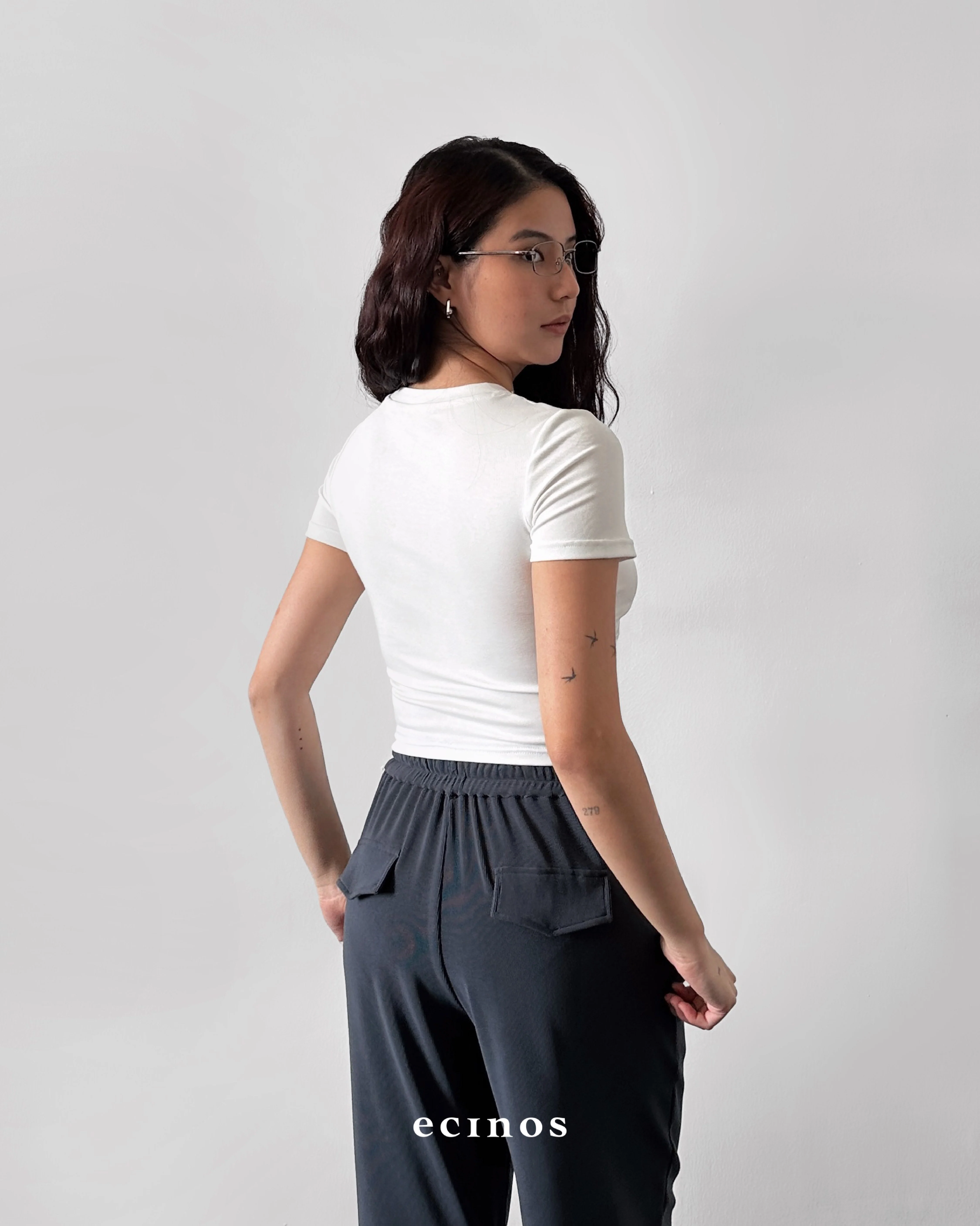 ECINOS - CORE Fitted Tencel T-shirt (Cropped) - Image 5