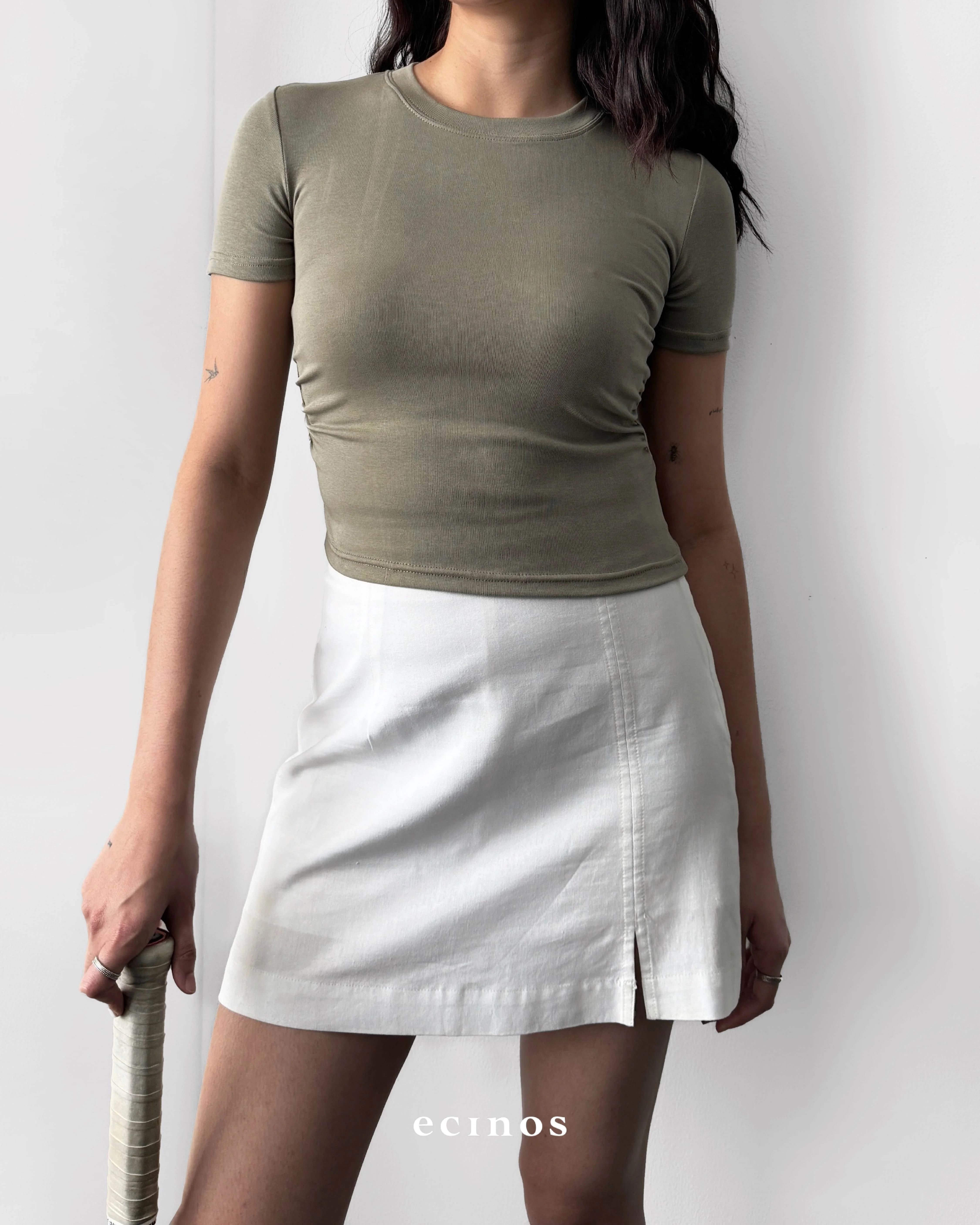 ECINOS - CORE Fitted Tencel T-shirt (Cropped) - Image 8