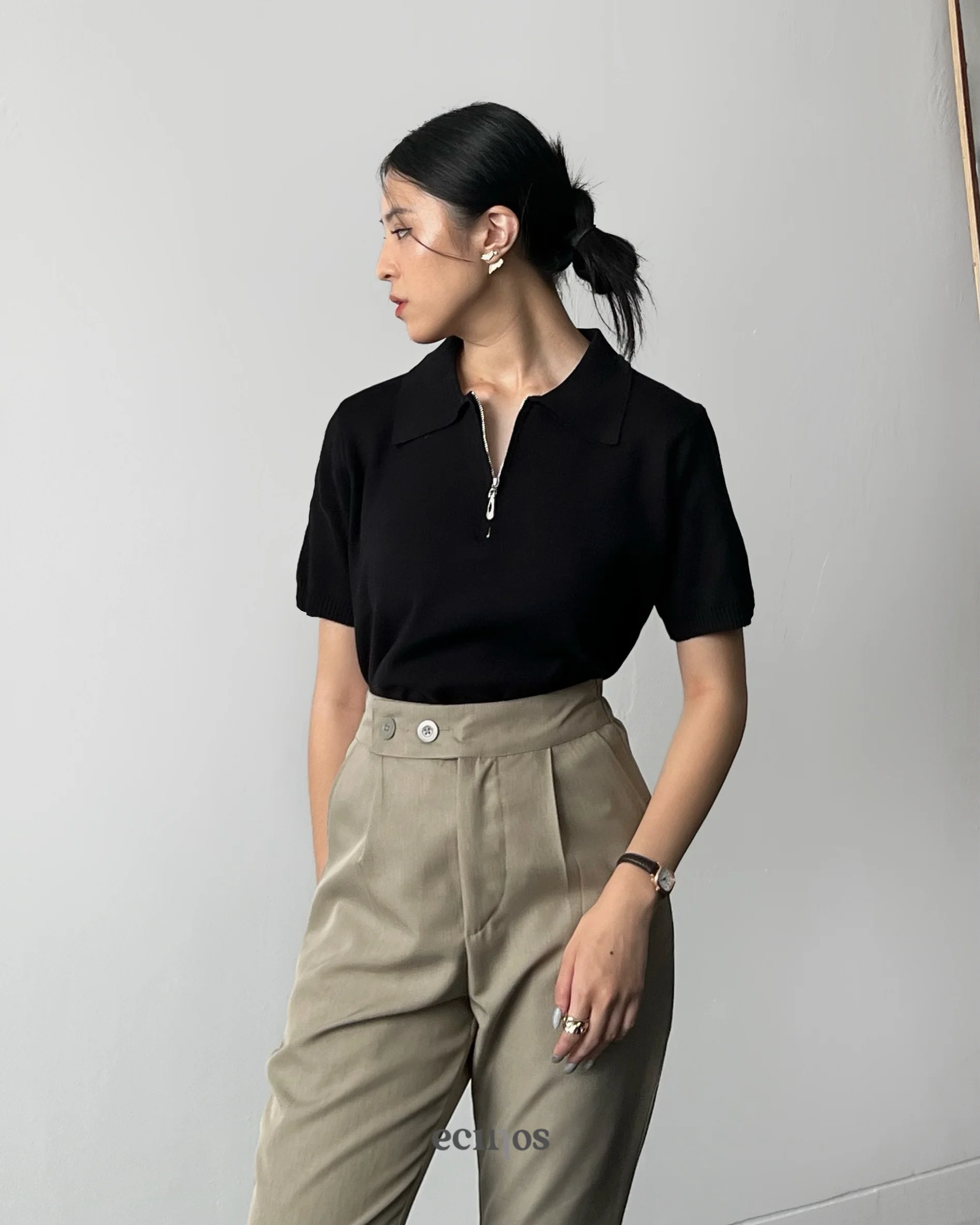 ECINOS - Flo Knitted Polo Top - Image 10