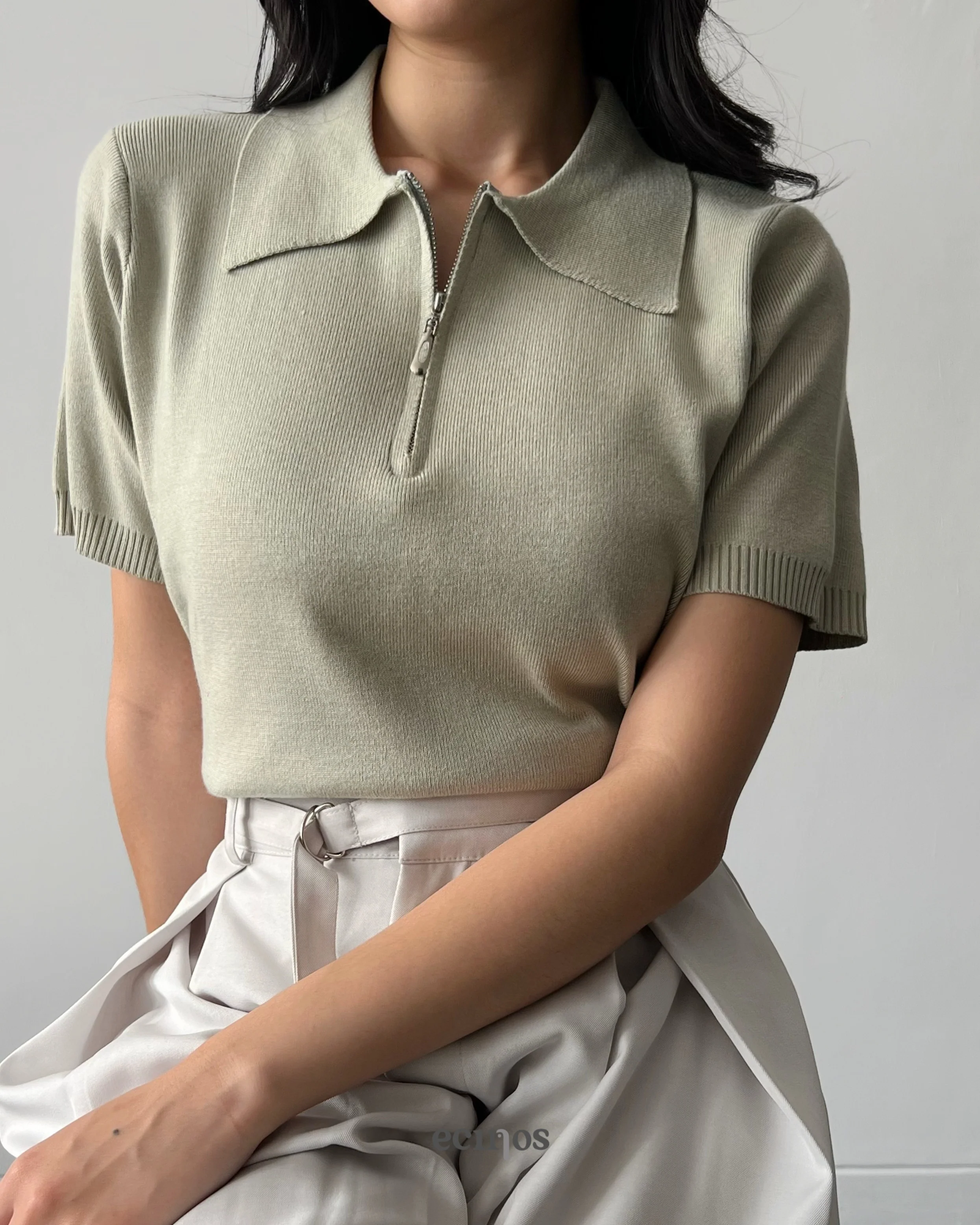 ECINOS - Flo Knitted Polo Top - Image 12