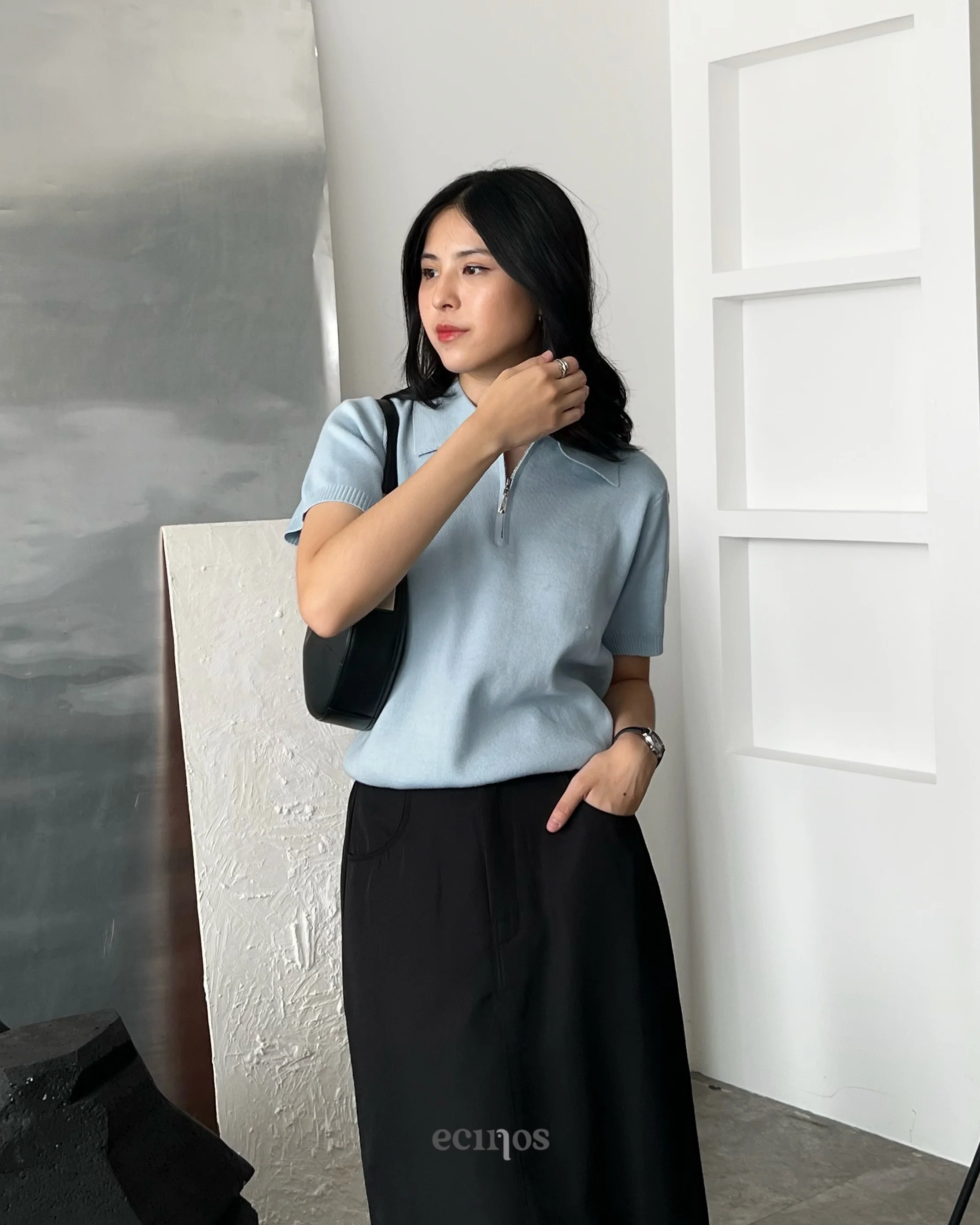 ECINOS - Flo Knitted Polo Top - Image 14