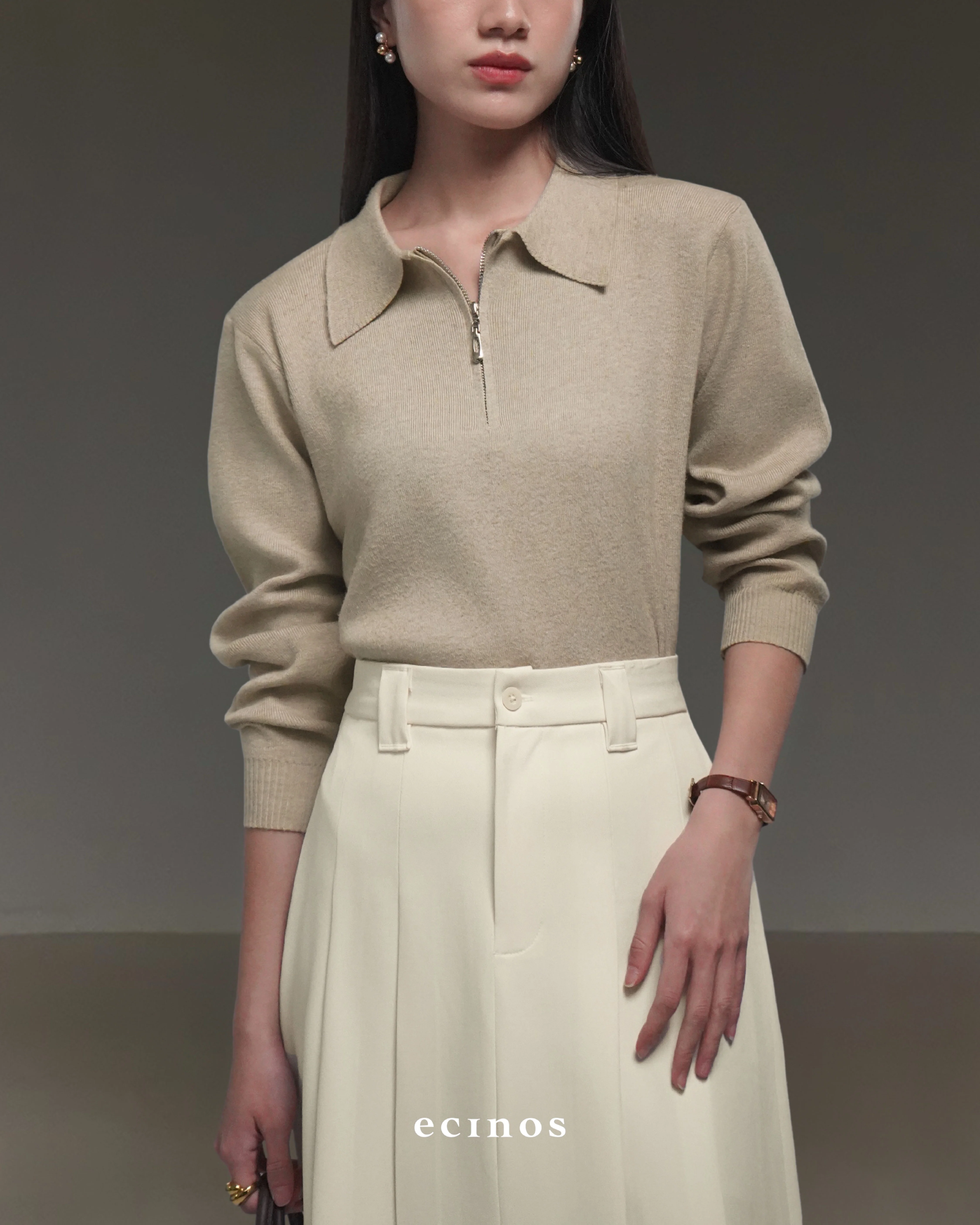 ECINOS - Flo Knitted Polo Top - Image 17