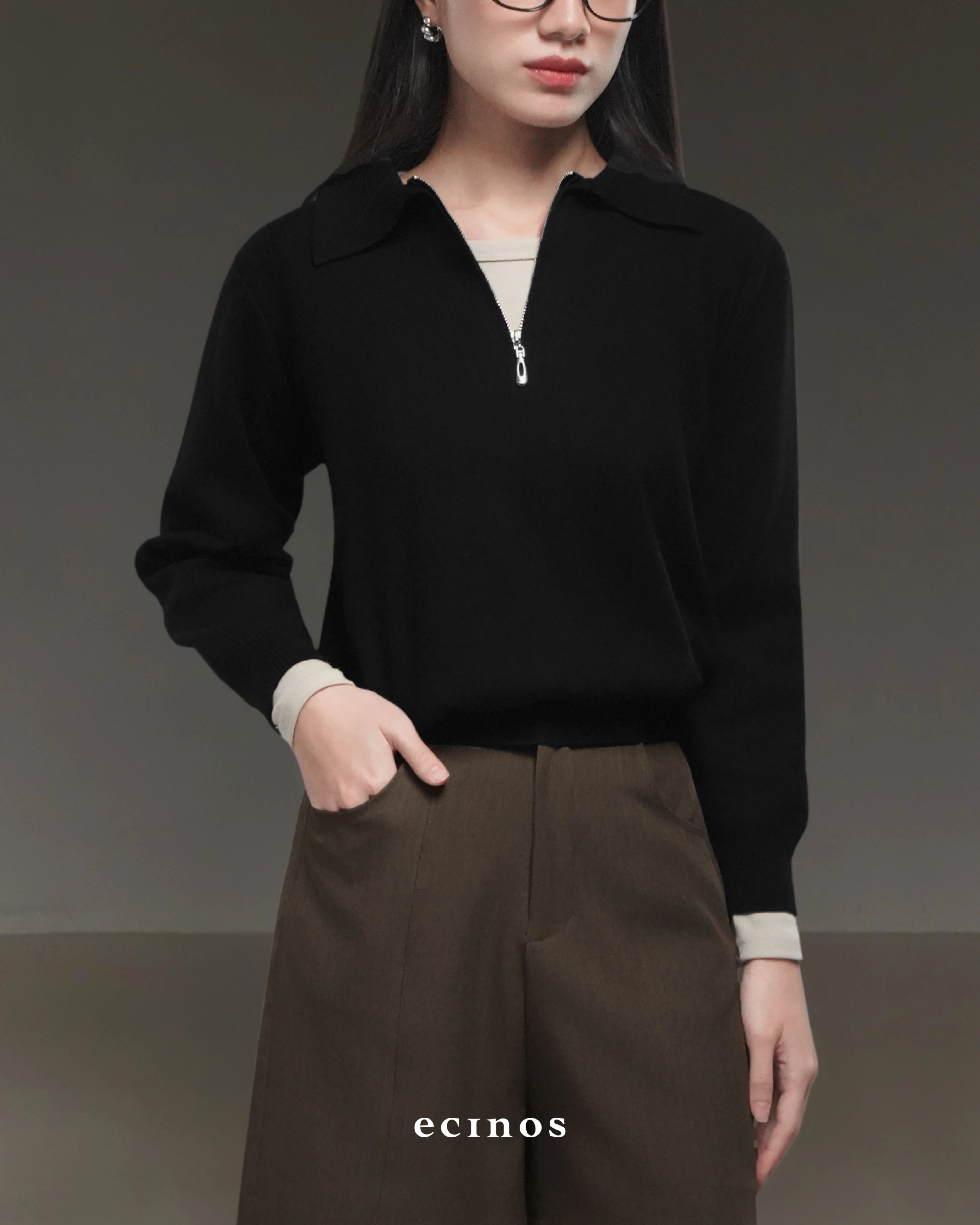 ECINOS - Flo Knitted Polo Top - Image 18