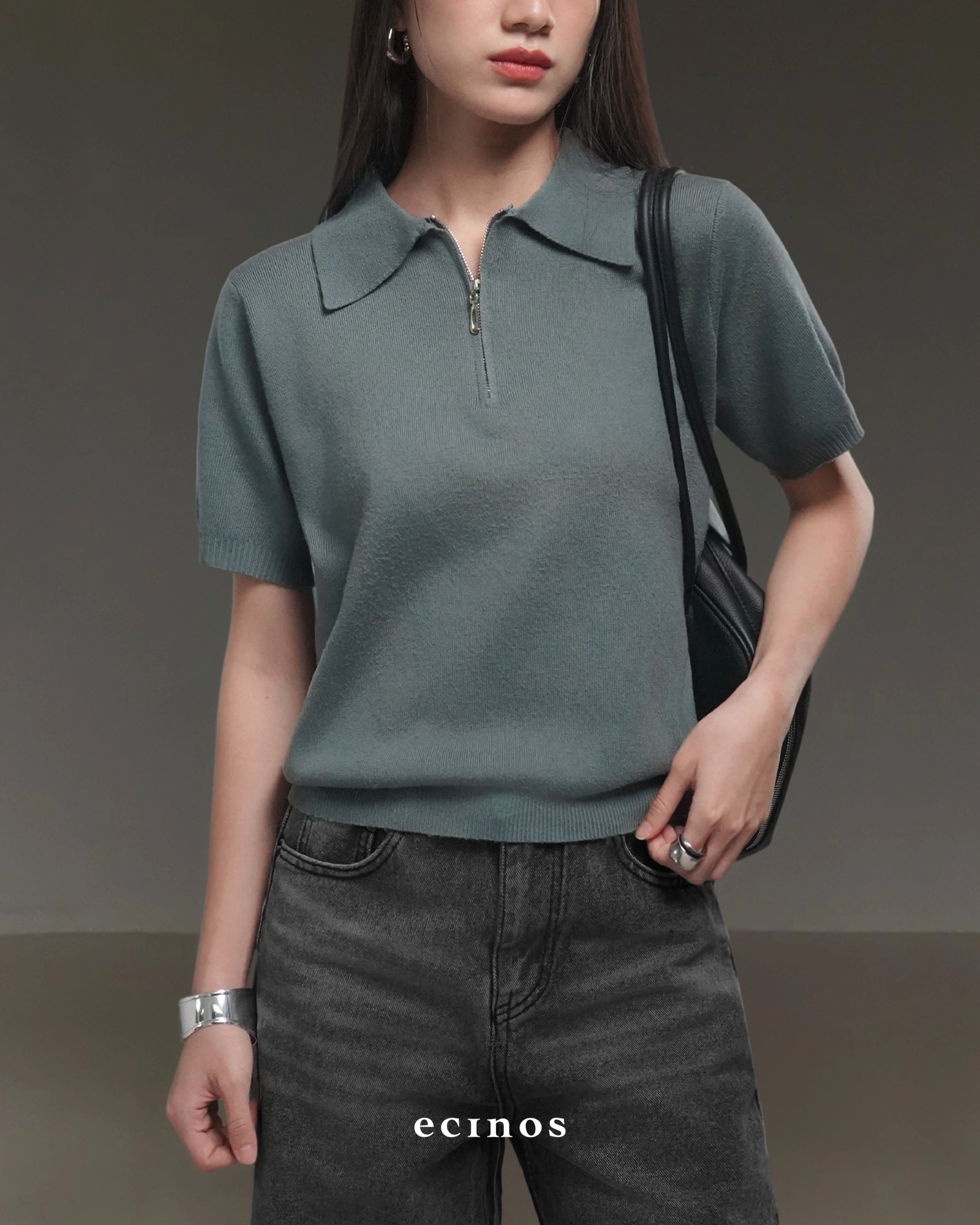 ECINOS - Flo Knitted Polo Top - Image 6