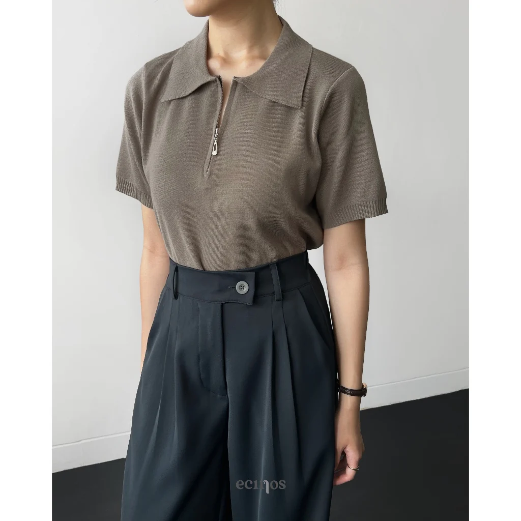 ECINOS - Flo Knitted Polo Top - Image 8