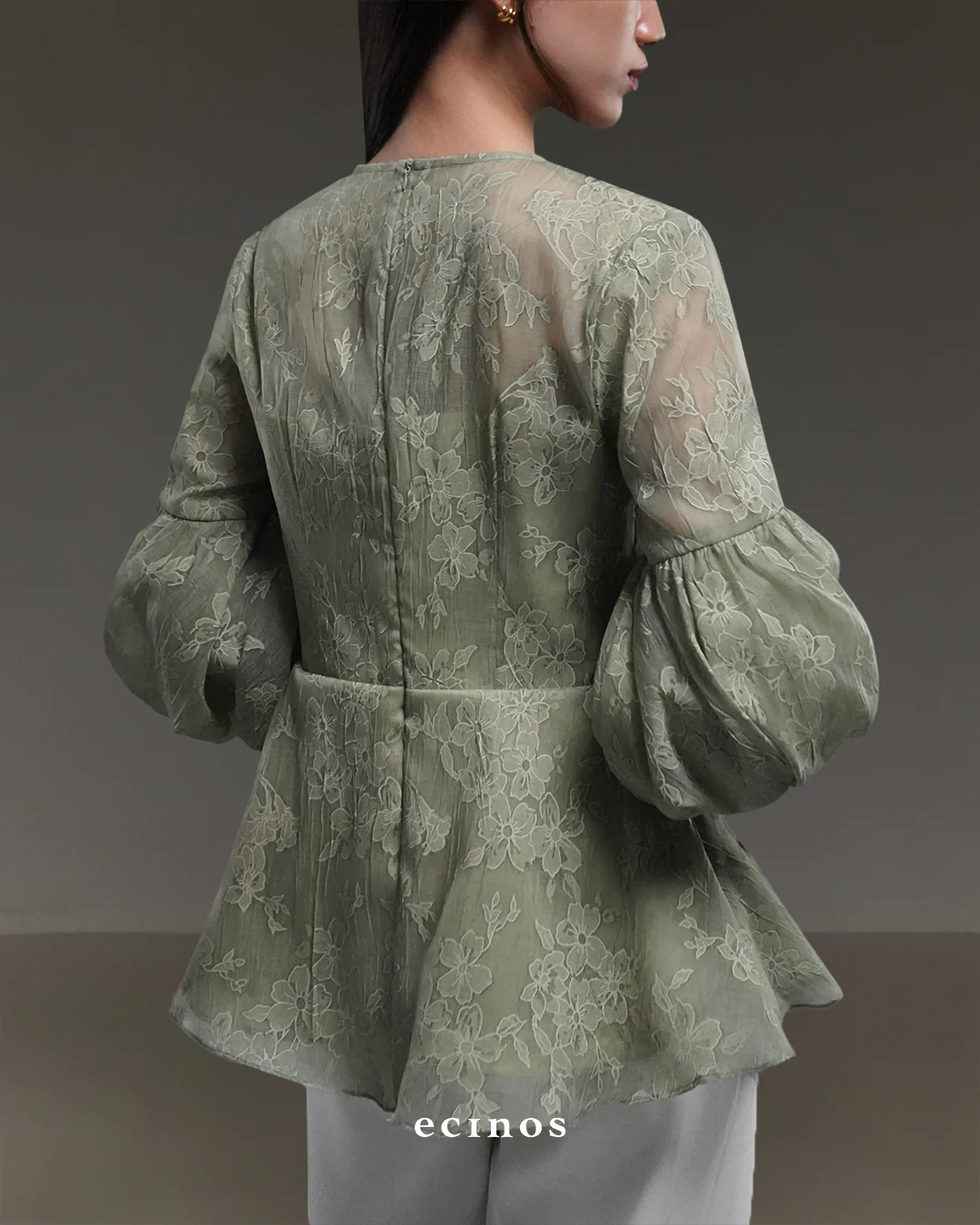 ECINOS - Jasmine Peplum Couture Blouse - Image 13