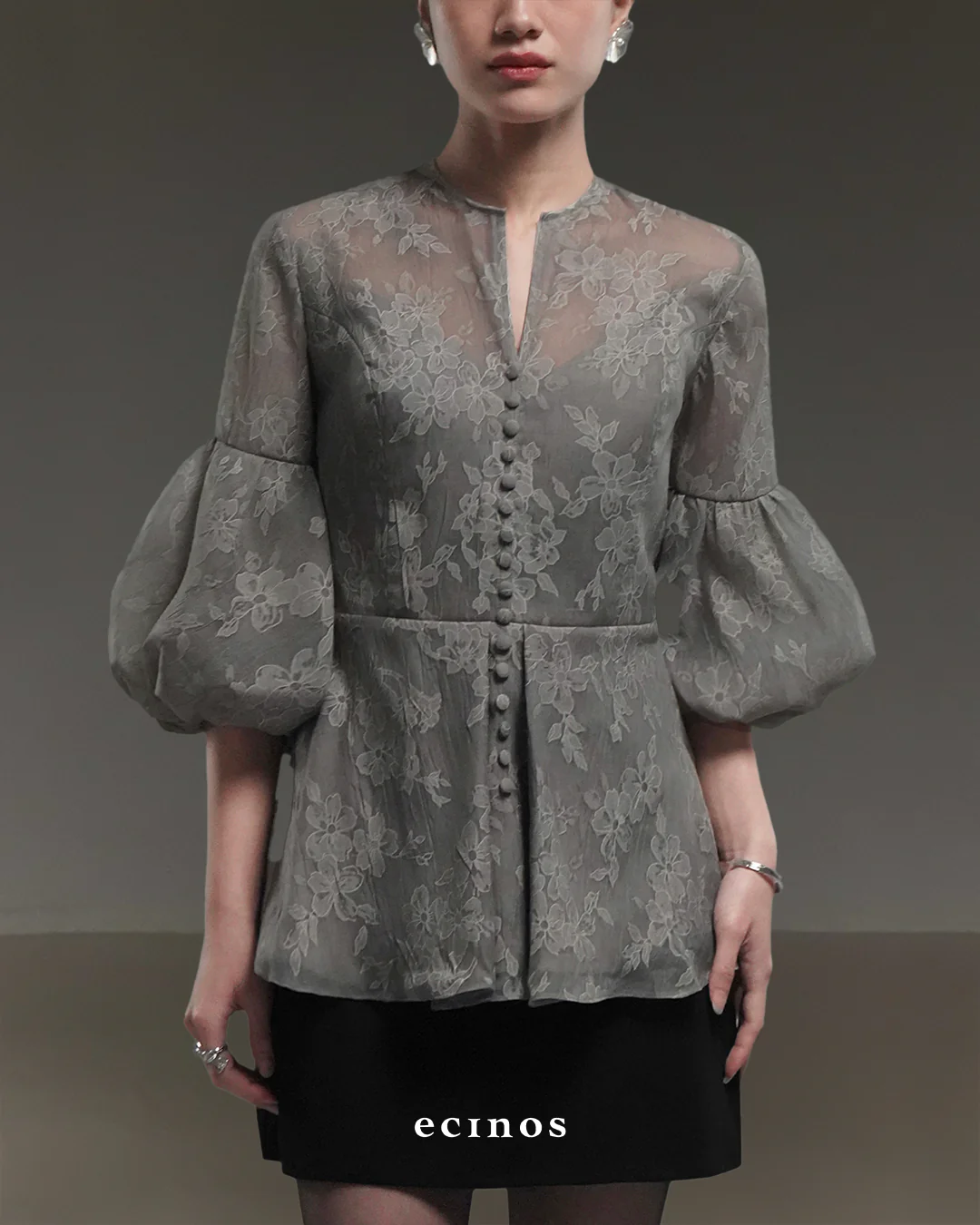 ECINOS - Jasmine Peplum Couture Blouse - Image 14