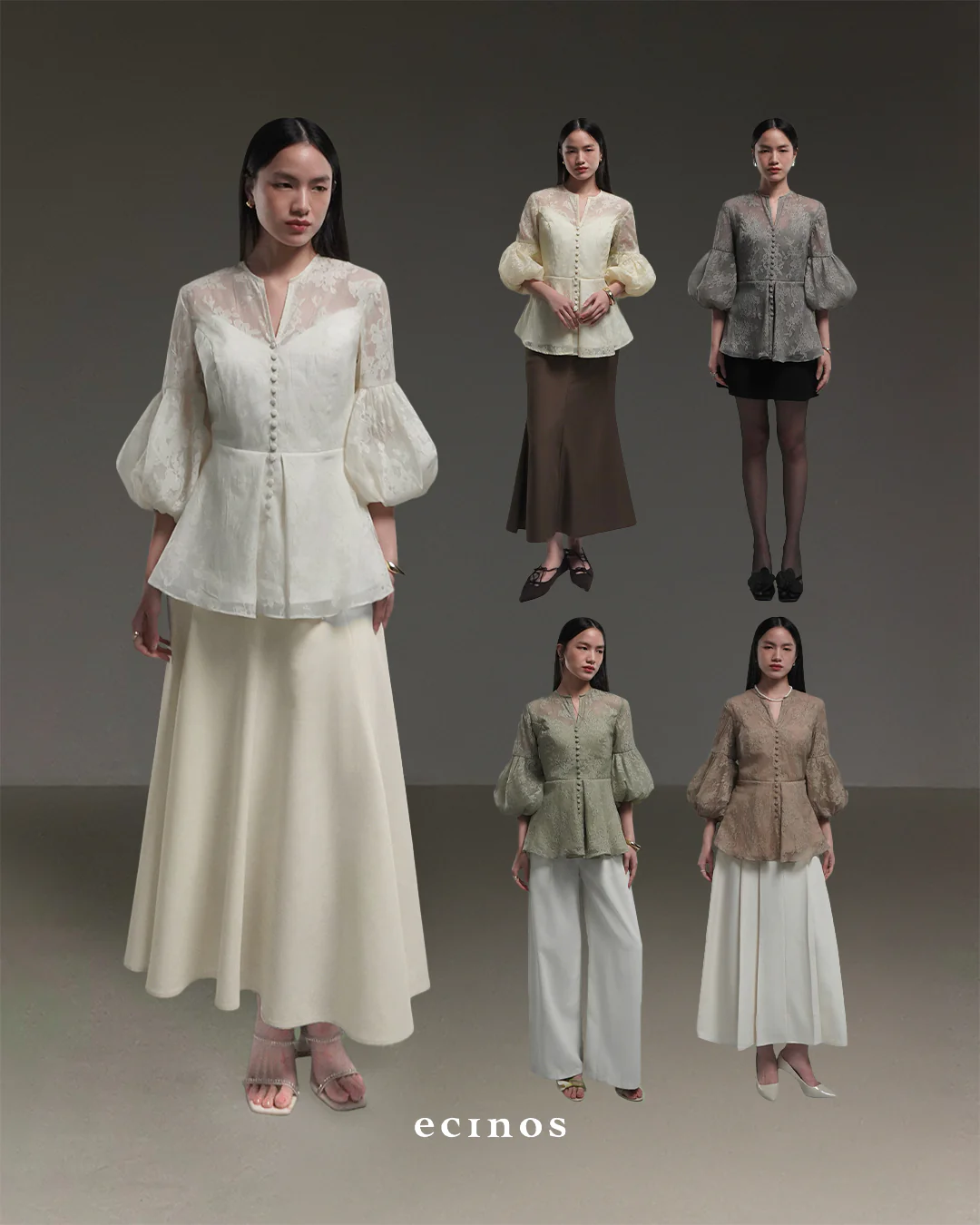 ECINOS - Jasmine Peplum Couture Blouse - Image 3