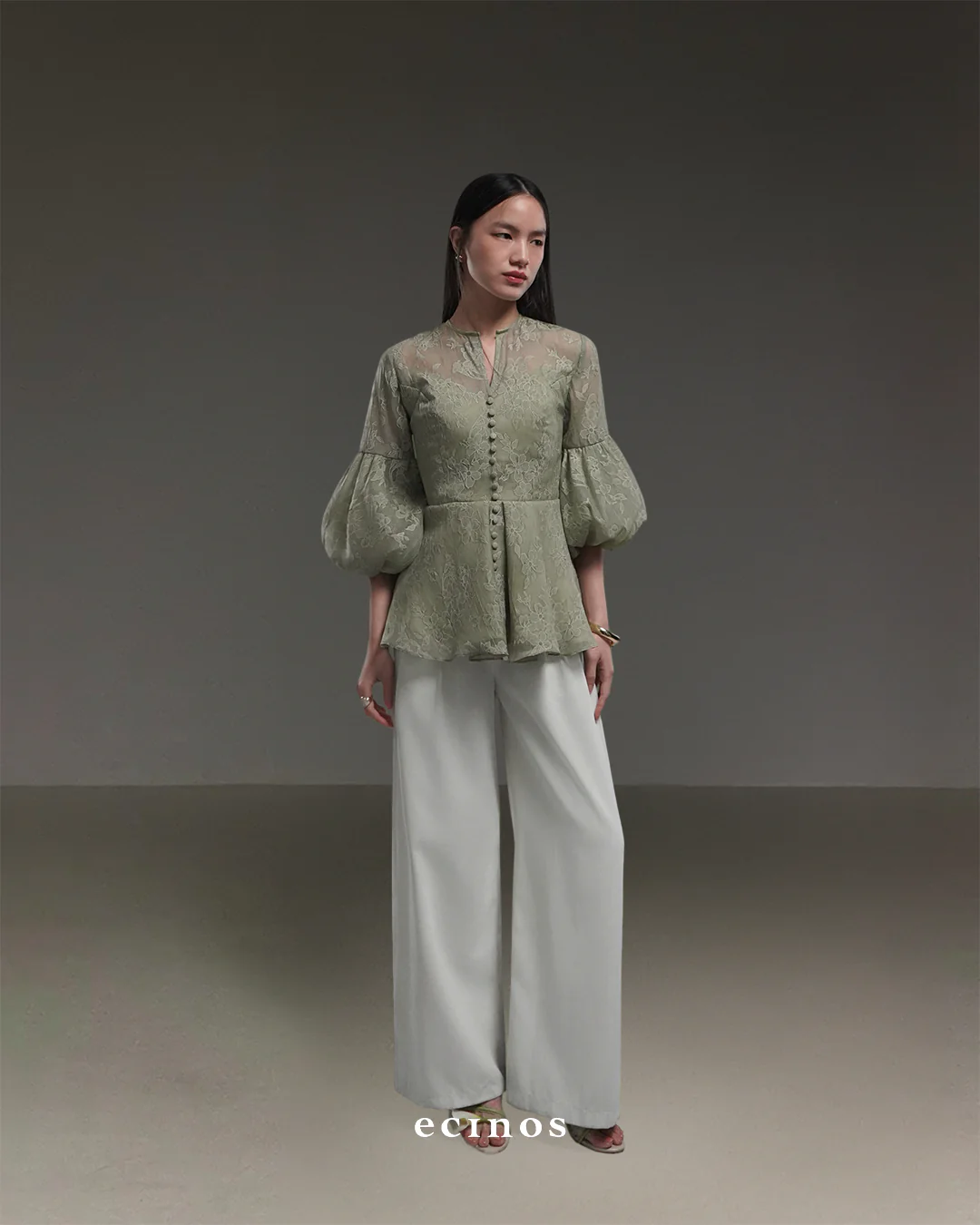 ECINOS - Jasmine Peplum Couture Blouse - Image 5