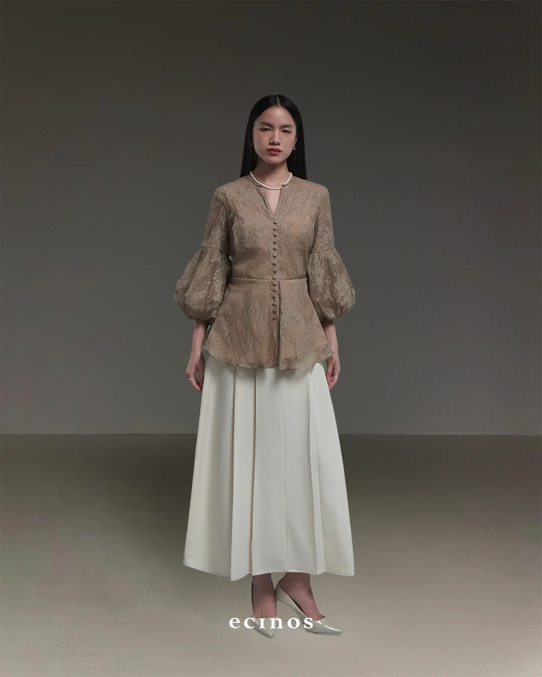 ECINOS - Jasmine Peplum Couture Blouse - Image 7