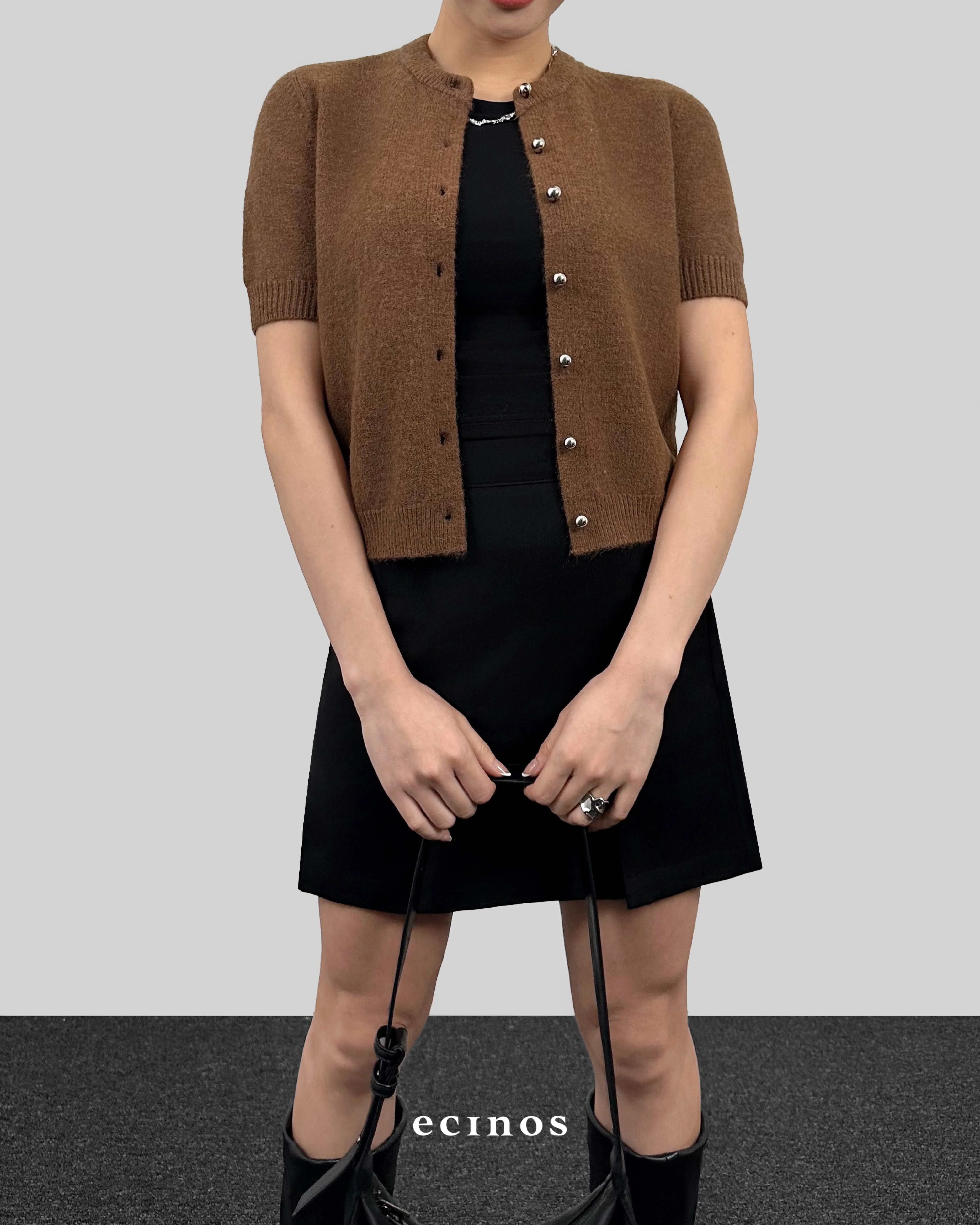 ECINOS - Jennie Hairy Wool Knitted Cardigan - Image 12