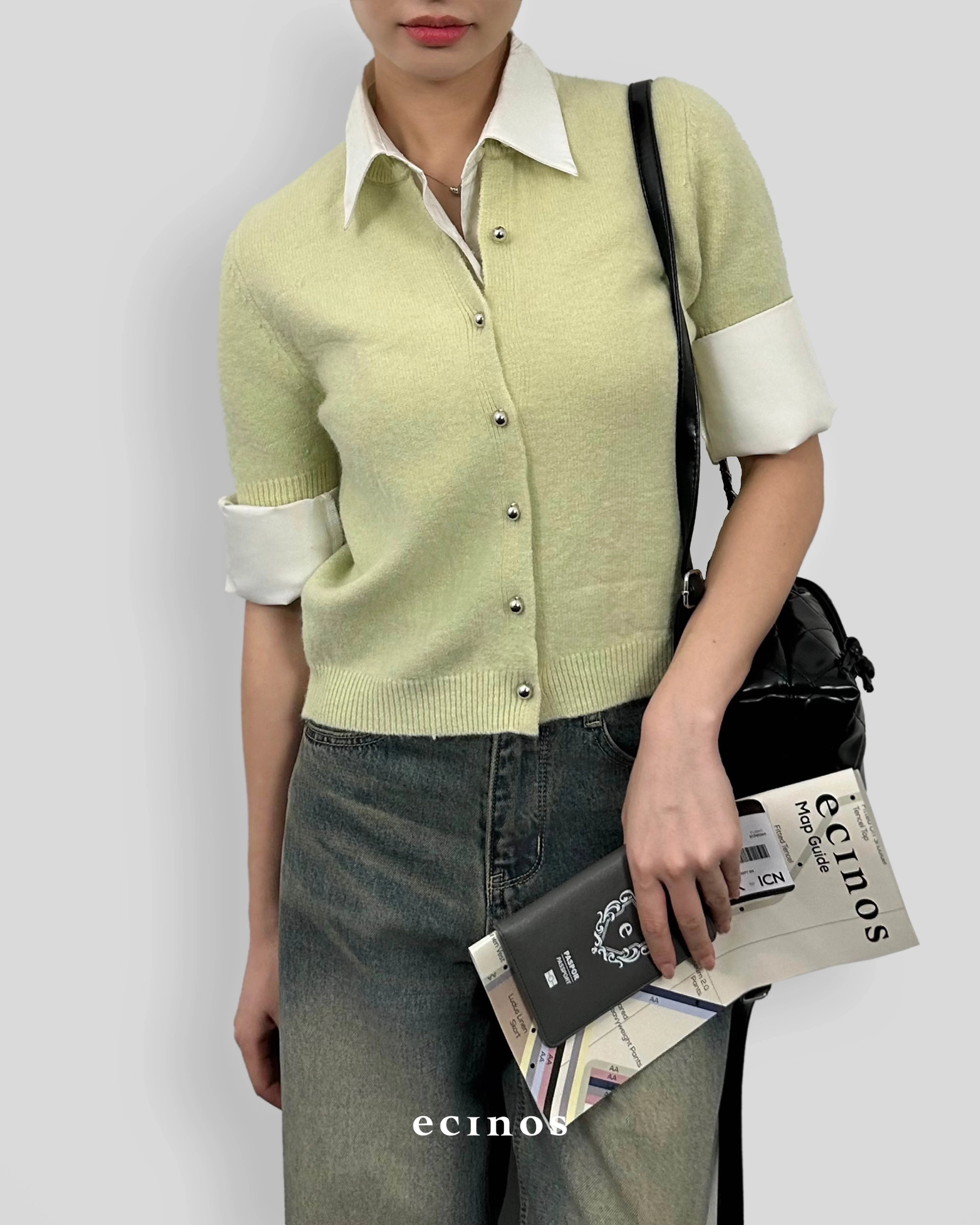 ECINOS - Jennie Hairy Wool Knitted Cardigan - Image 16