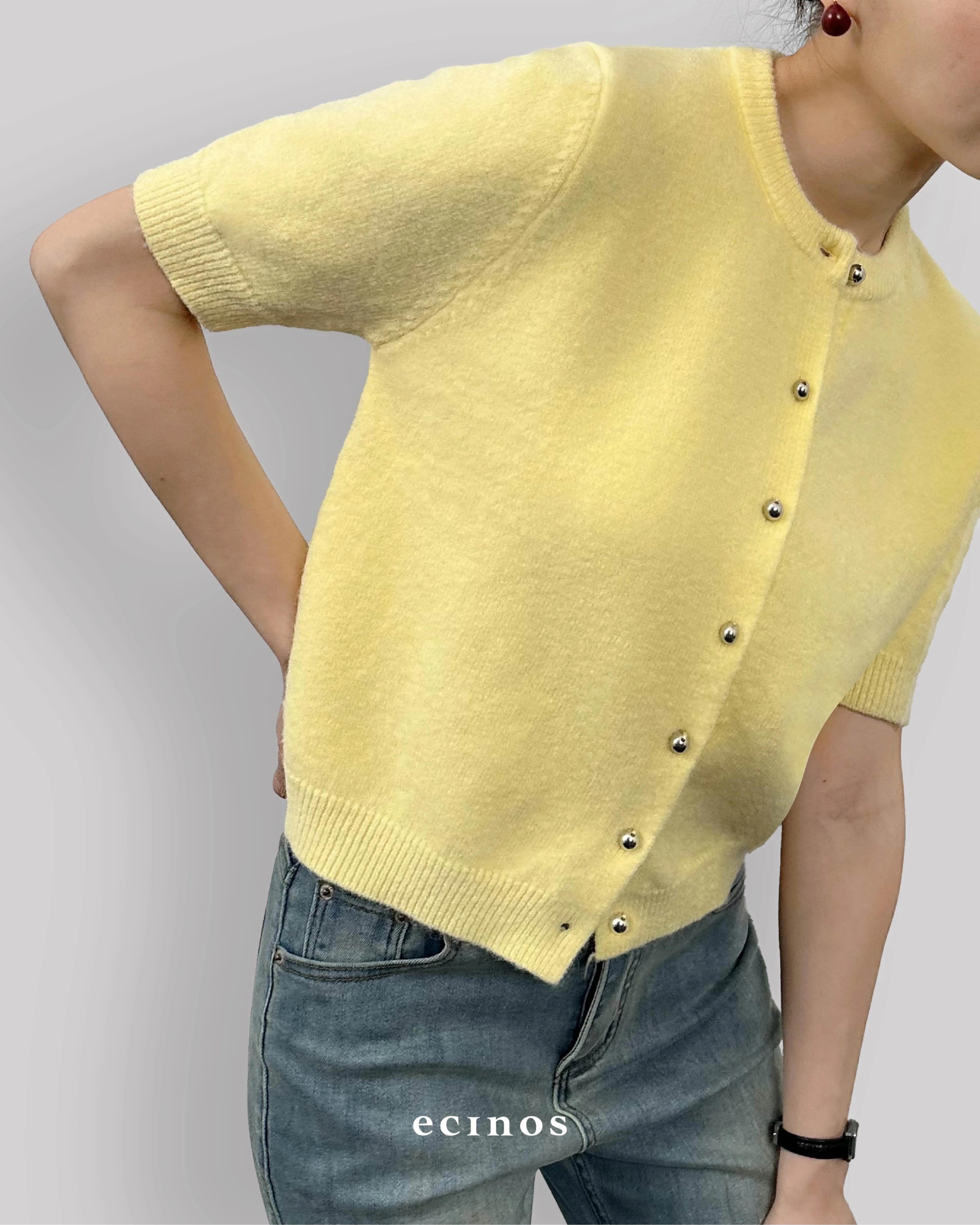 ECINOS - Jennie Hairy Wool Knitted Cardigan - Image 17