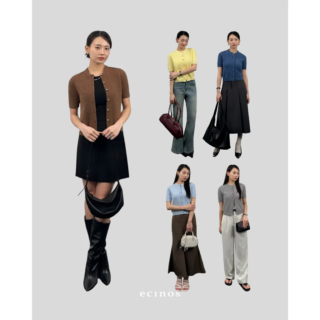 ECINOS - Jennie Hairy Wool Knitted Cardigan - Image 4