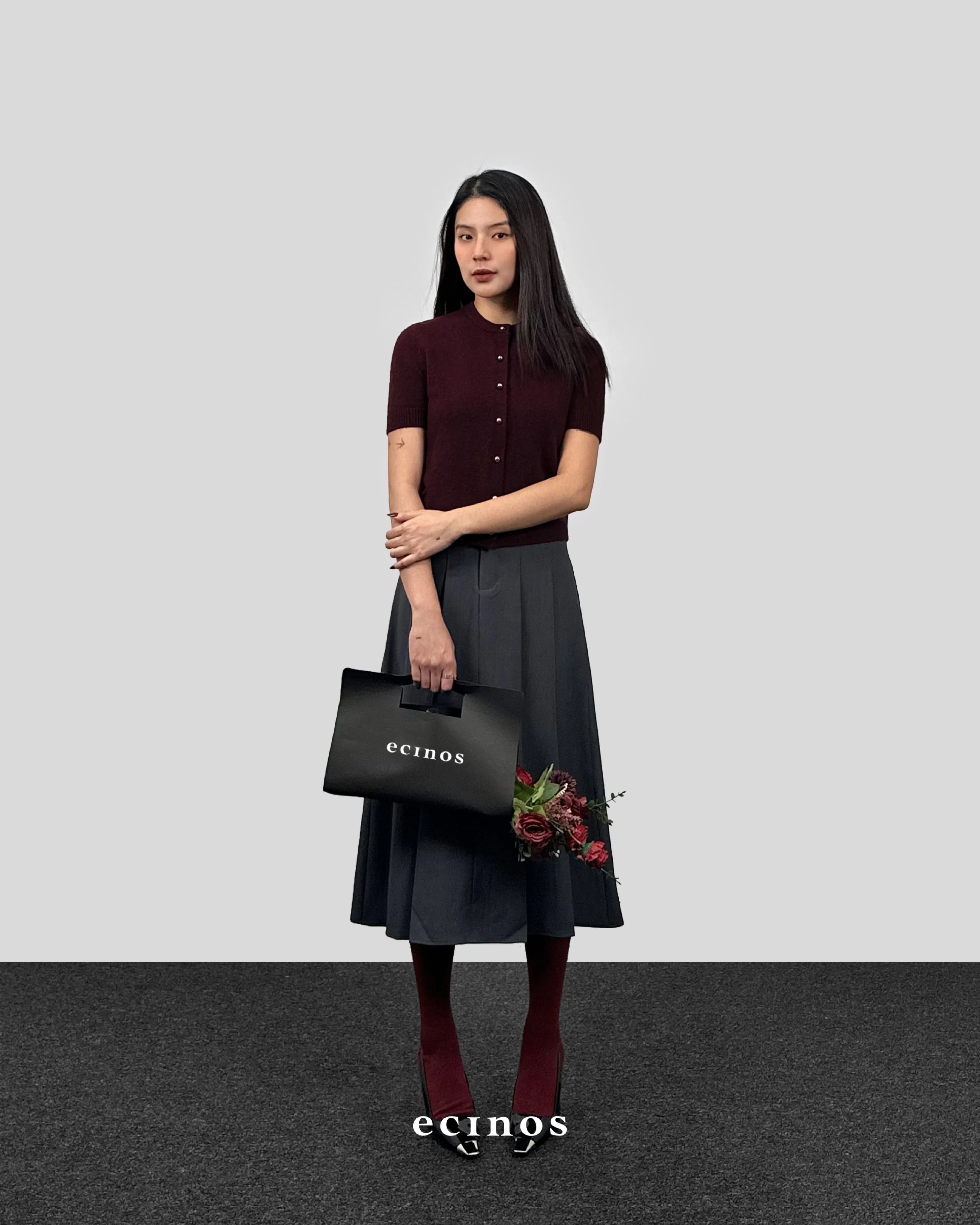 ECINOS - Jennie Hairy Wool Knitted Cardigan - Image 6