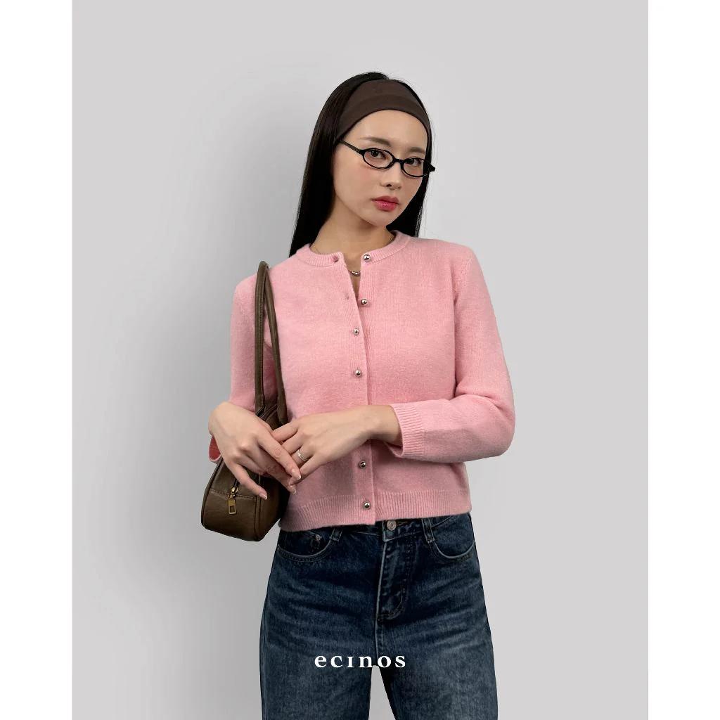 ECINOS - Jennie Hairy Wool Knitted Cardigan - Image 8