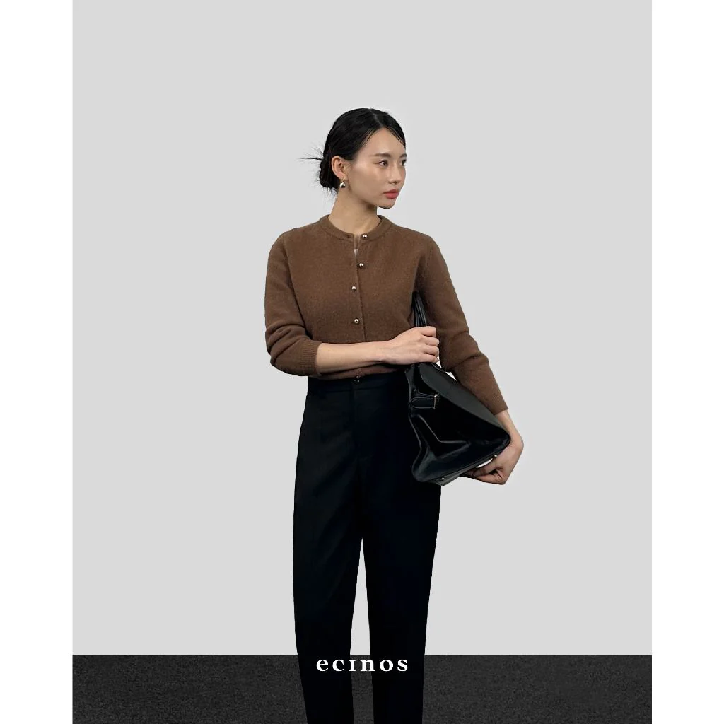 ECINOS - Jennie Hairy Wool Knitted Cardigan - Image 9