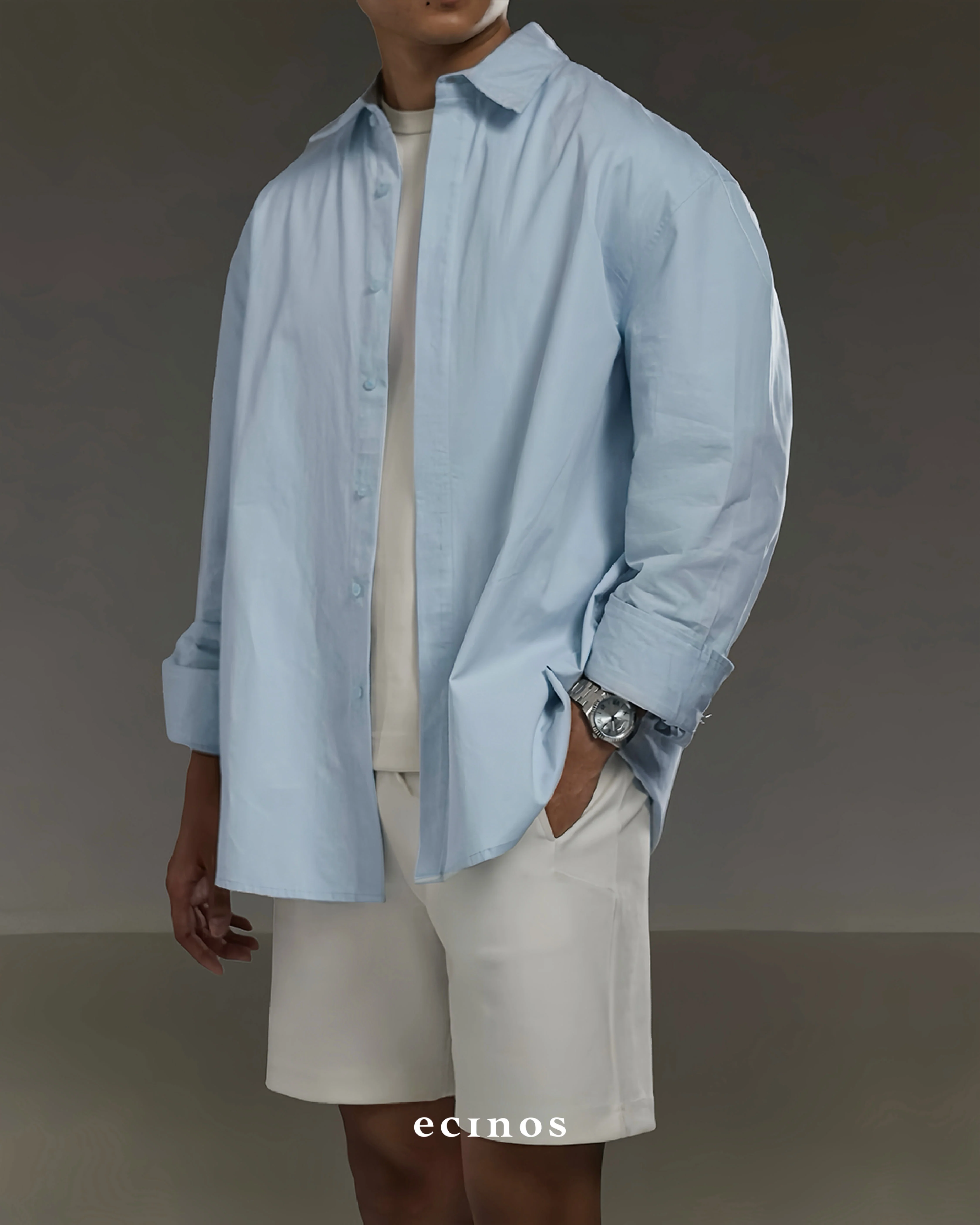 ECINOS Man - 100% Cotton Oversized Shirt (Man Version) - Image 13