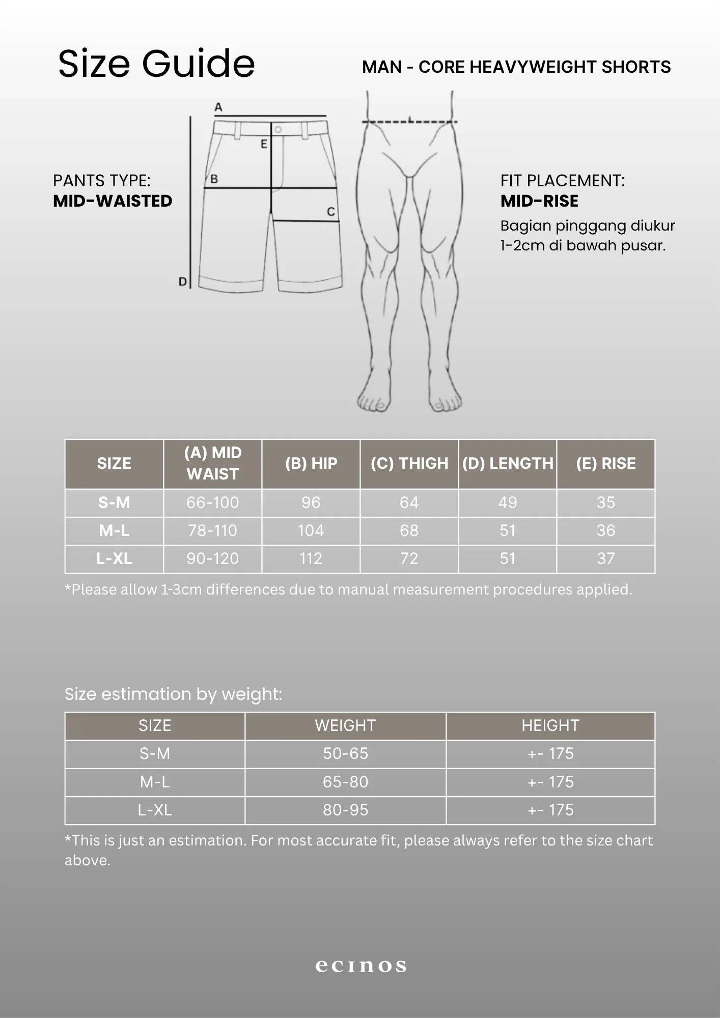 ECINOS Man - CORE Heavyweight Shorts - Image 8