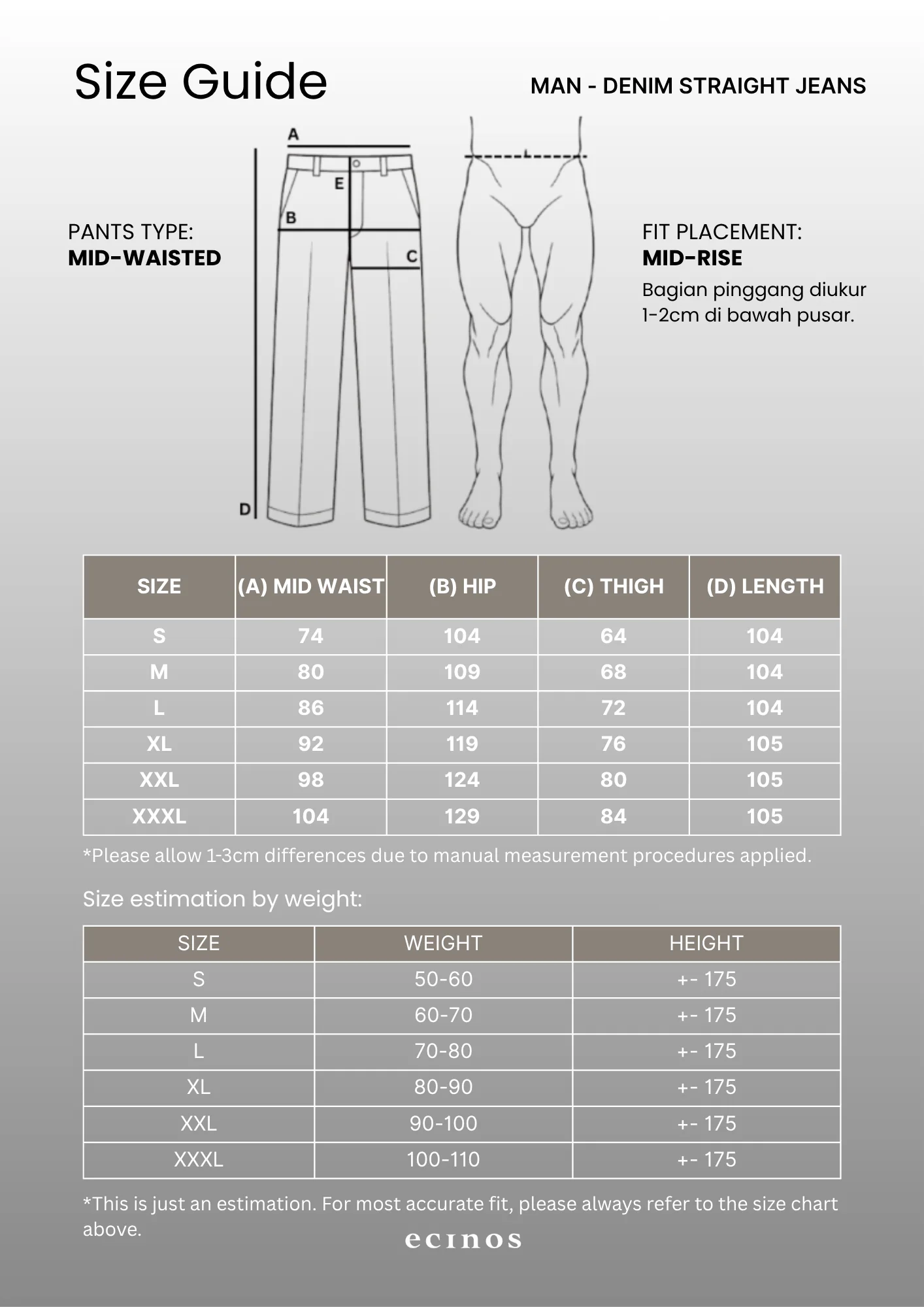 ECINOS Man - DENIM Straight Jeans (Man Version) - Image 7