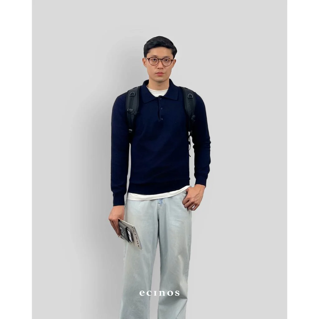 ECINOS Man - Han Knitted Polo Button Top - Image 8