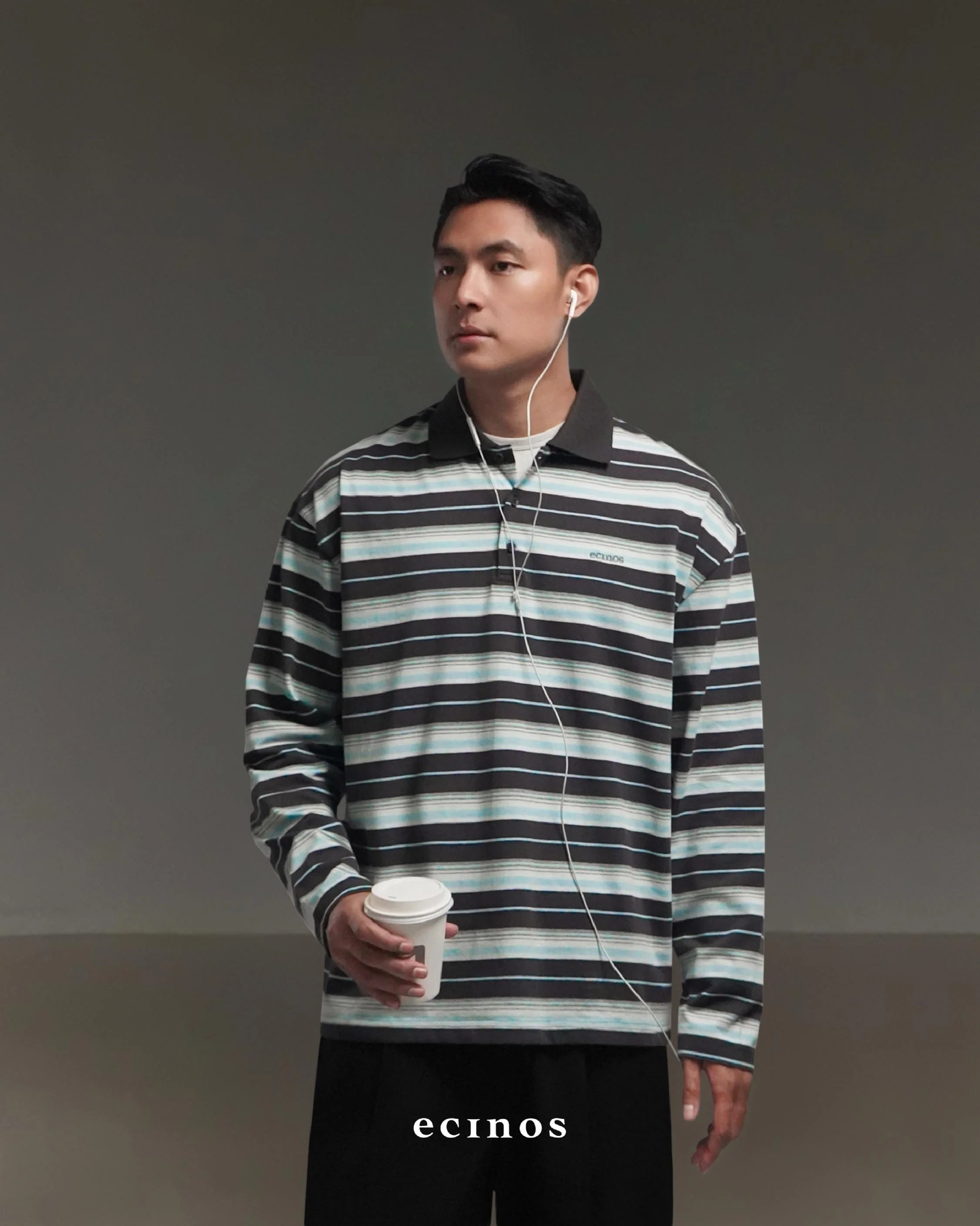 ECINOS Man - Iver Striped Cotton Rugby Shirt - Image 5