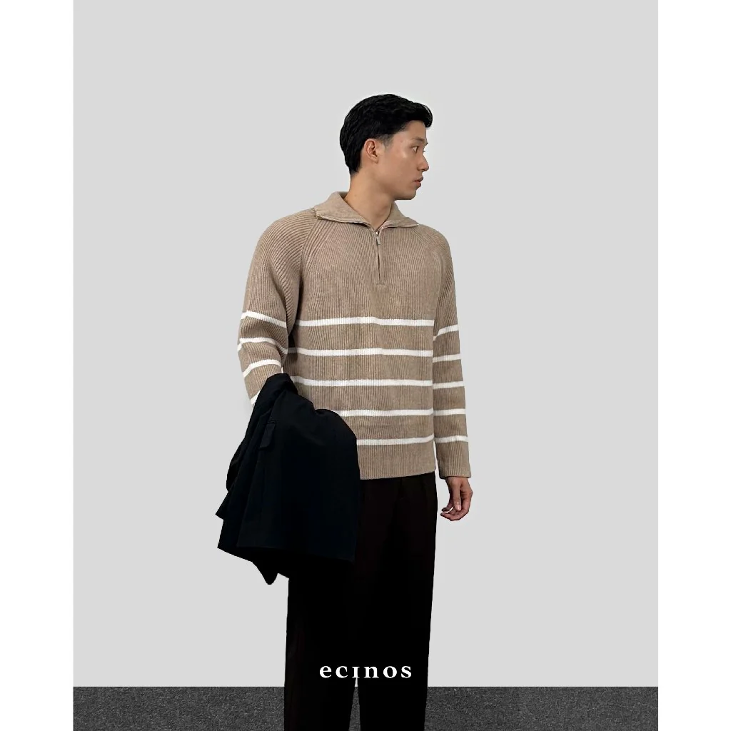 ECINOS Man - Knitted Half Zip Sweater (Man Version) - Image 5