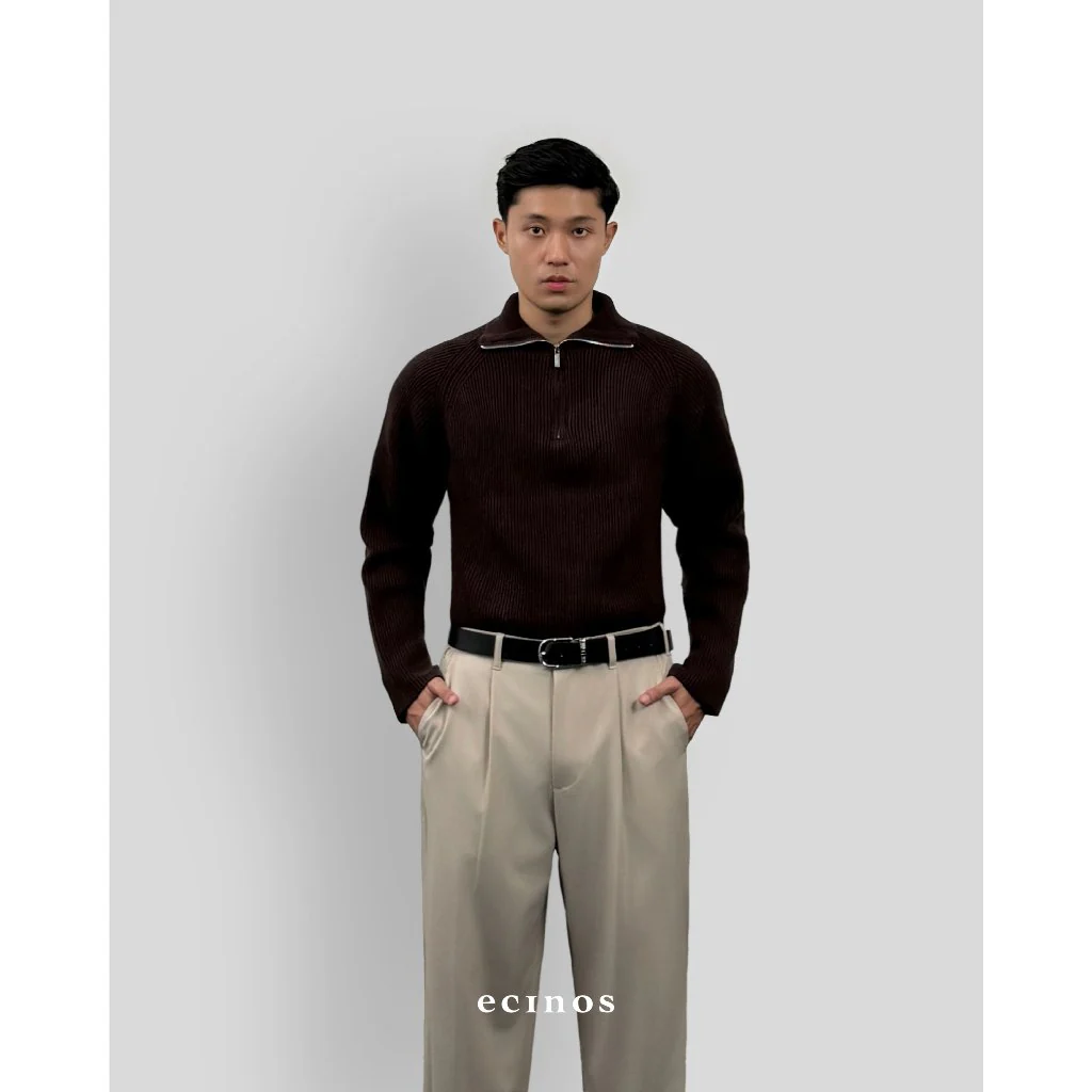 ECINOS Man - Knitted Half Zip Sweater (Man Version) - Image 7