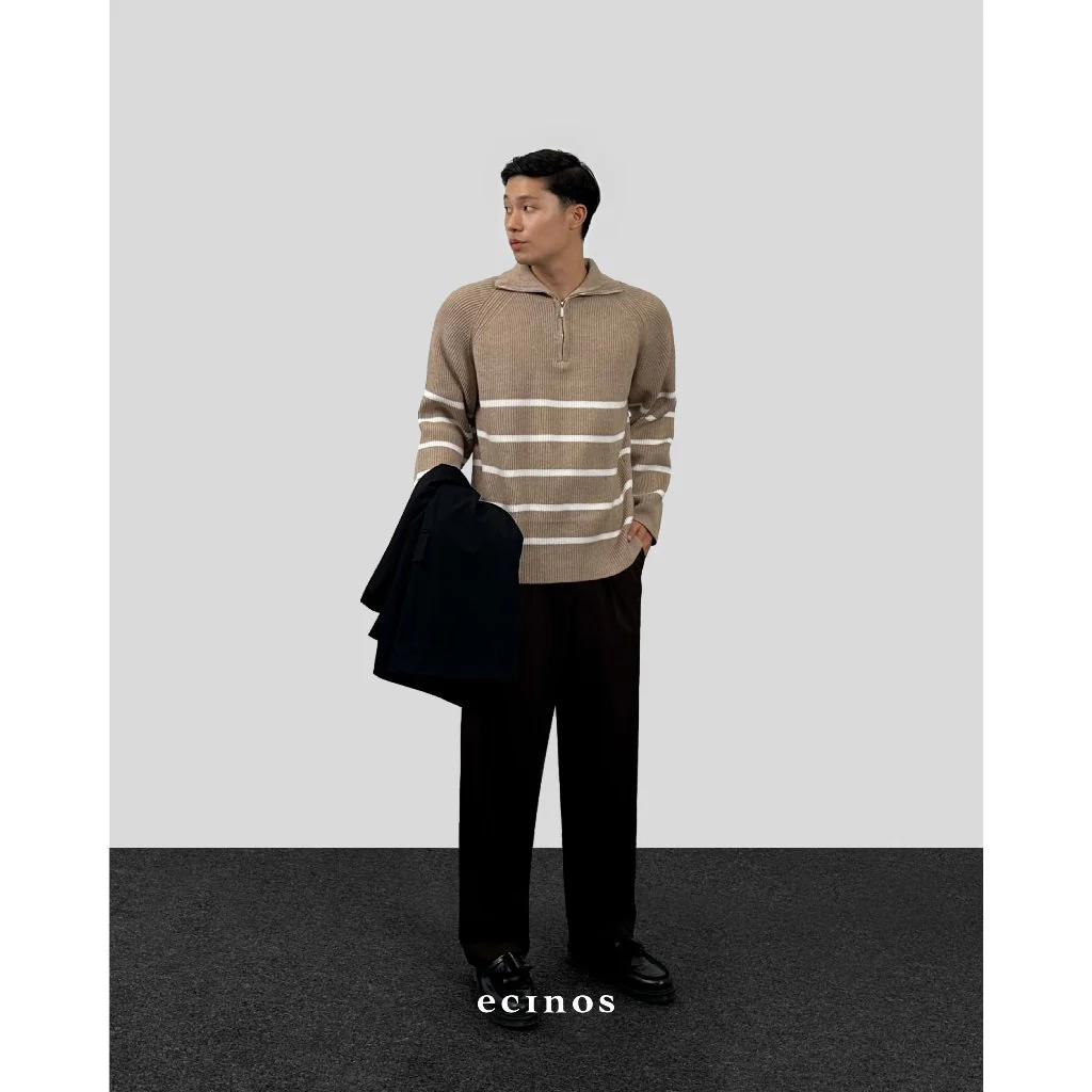 ECINOS Man - Knitted Half Zip Sweater (Man Version) - Image 9