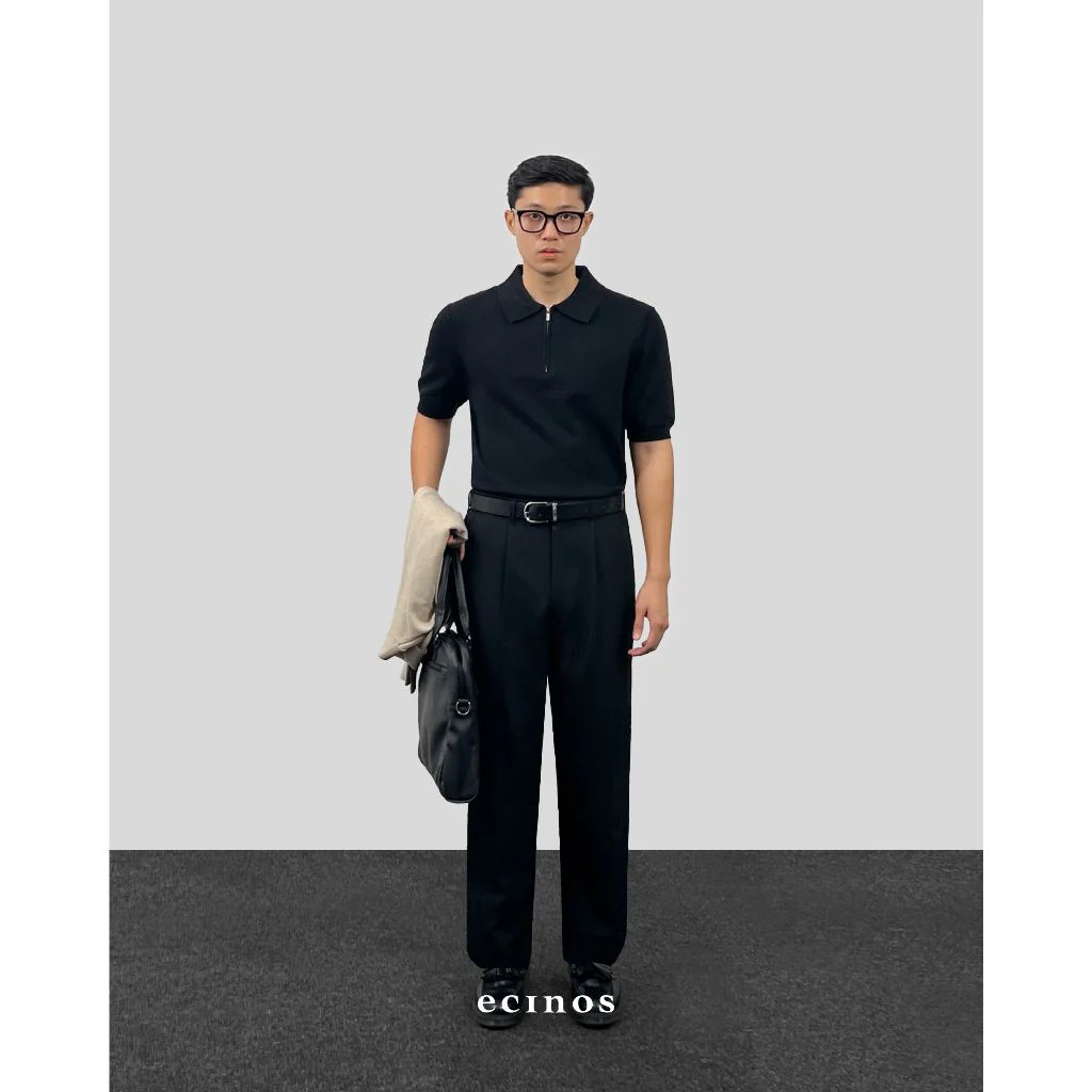 ECINOS Man - Knitted Polo Zip Top (Man Version) - Image 3