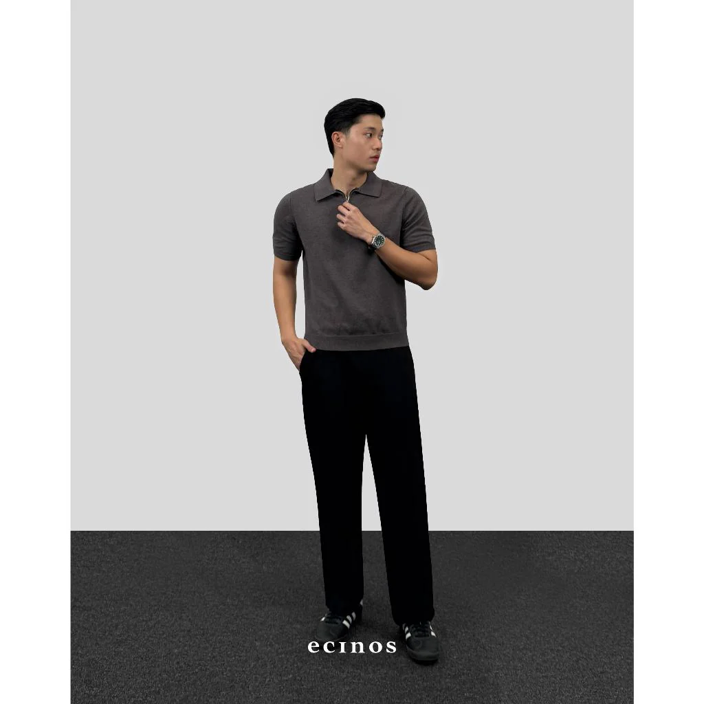 ECINOS Man - Knitted Polo Zip Top (Man Version) - Image 4