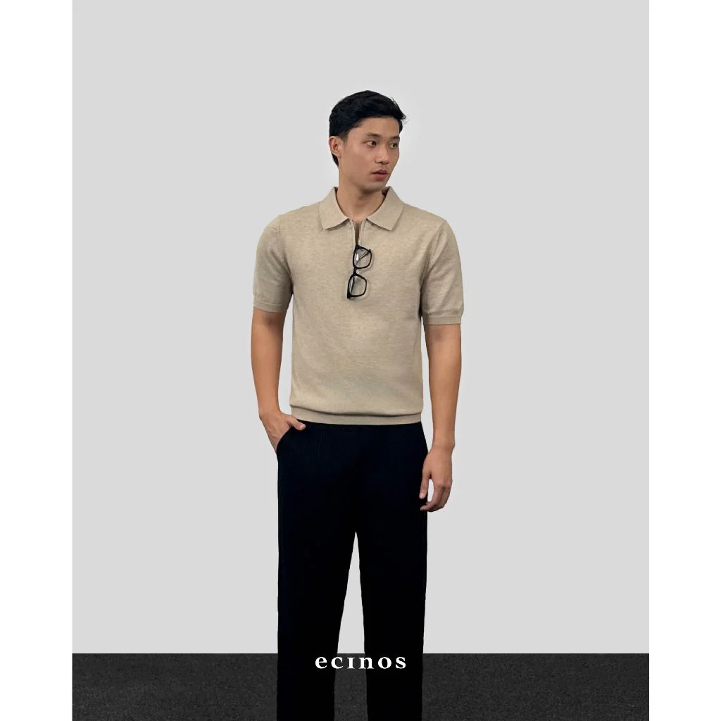 ECINOS Man - Knitted Polo Zip Top (Man Version) - Image 7