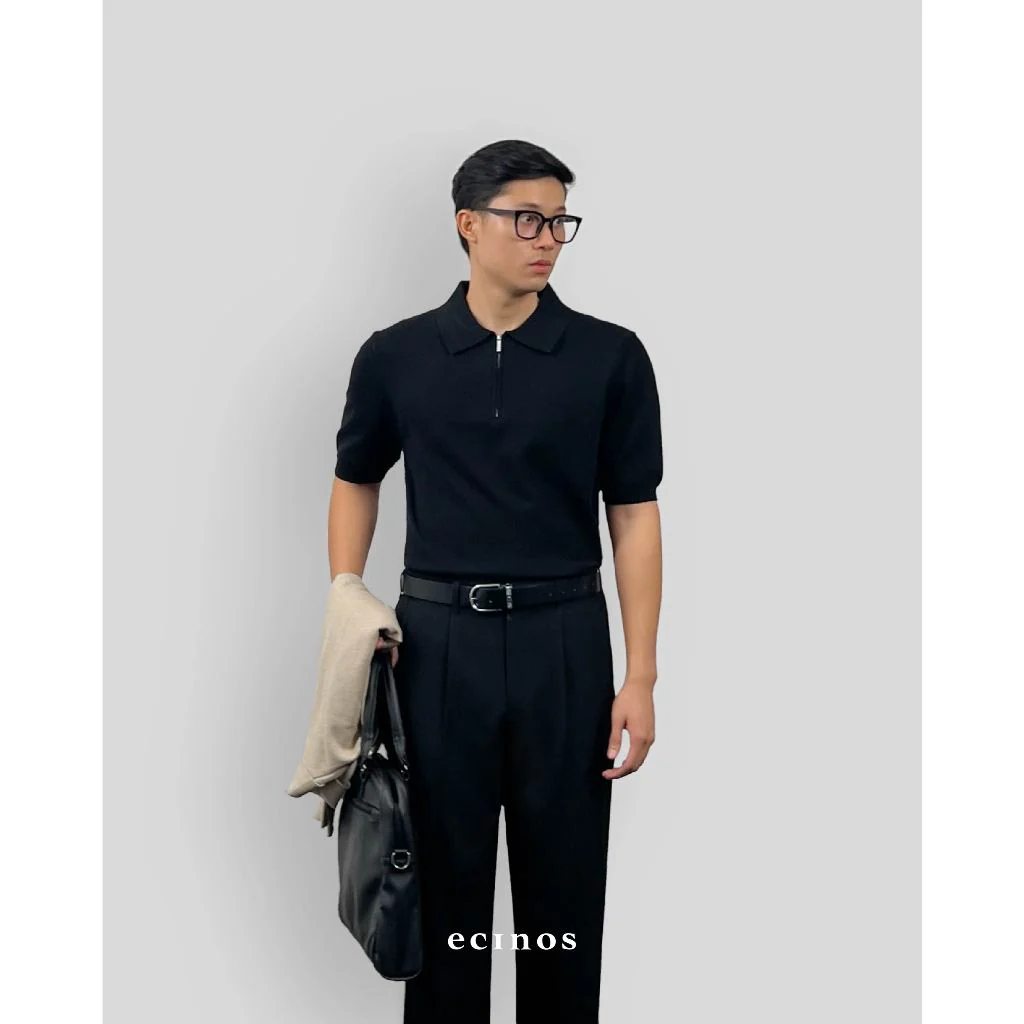 ECINOS Man - Knitted Polo Zip Top (Man Version) - Image 8