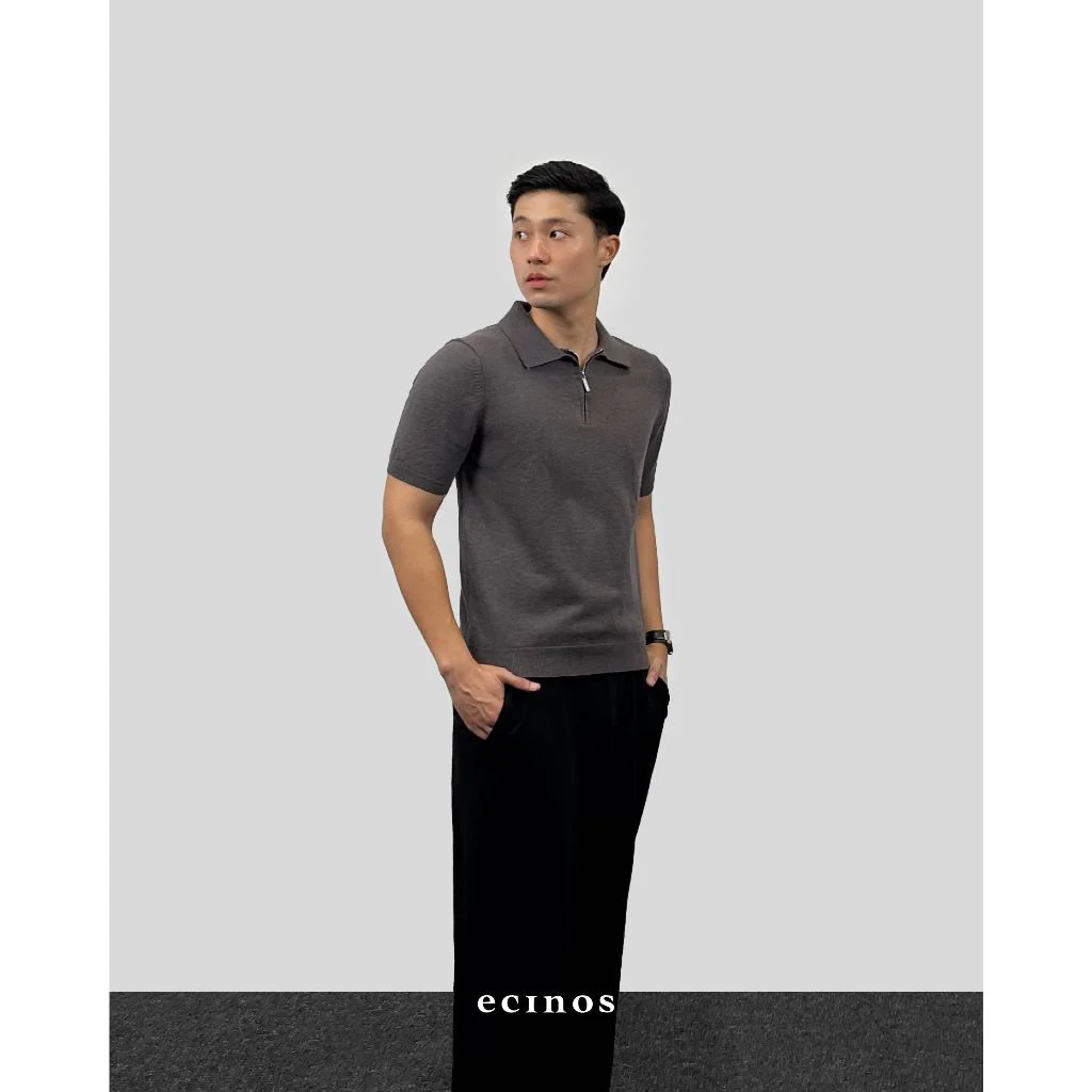 ECINOS Man - Knitted Polo Zip Top (Man Version) - Image 9