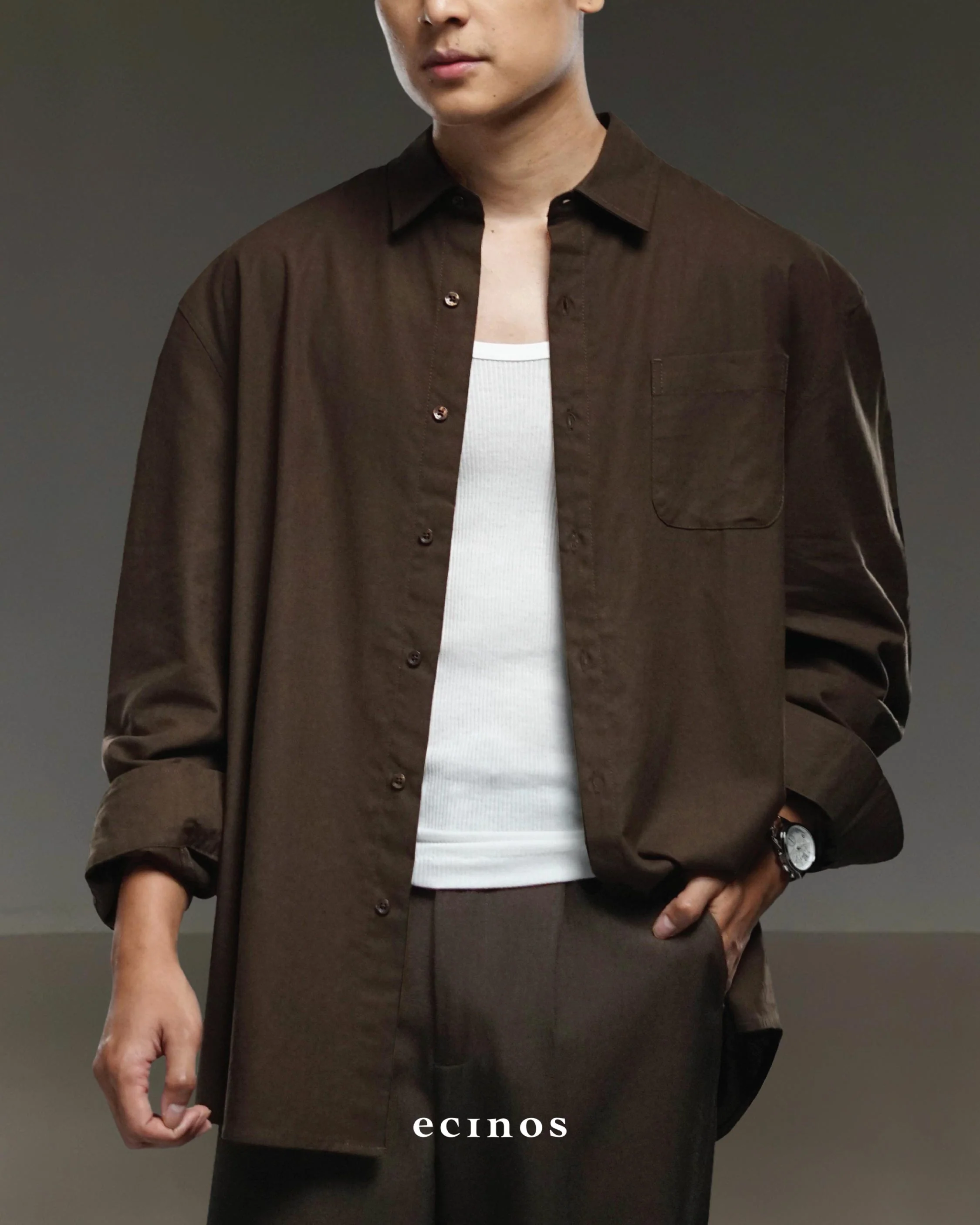 ECINOS Man - Philo Oversized Linen Shirt - Image 10