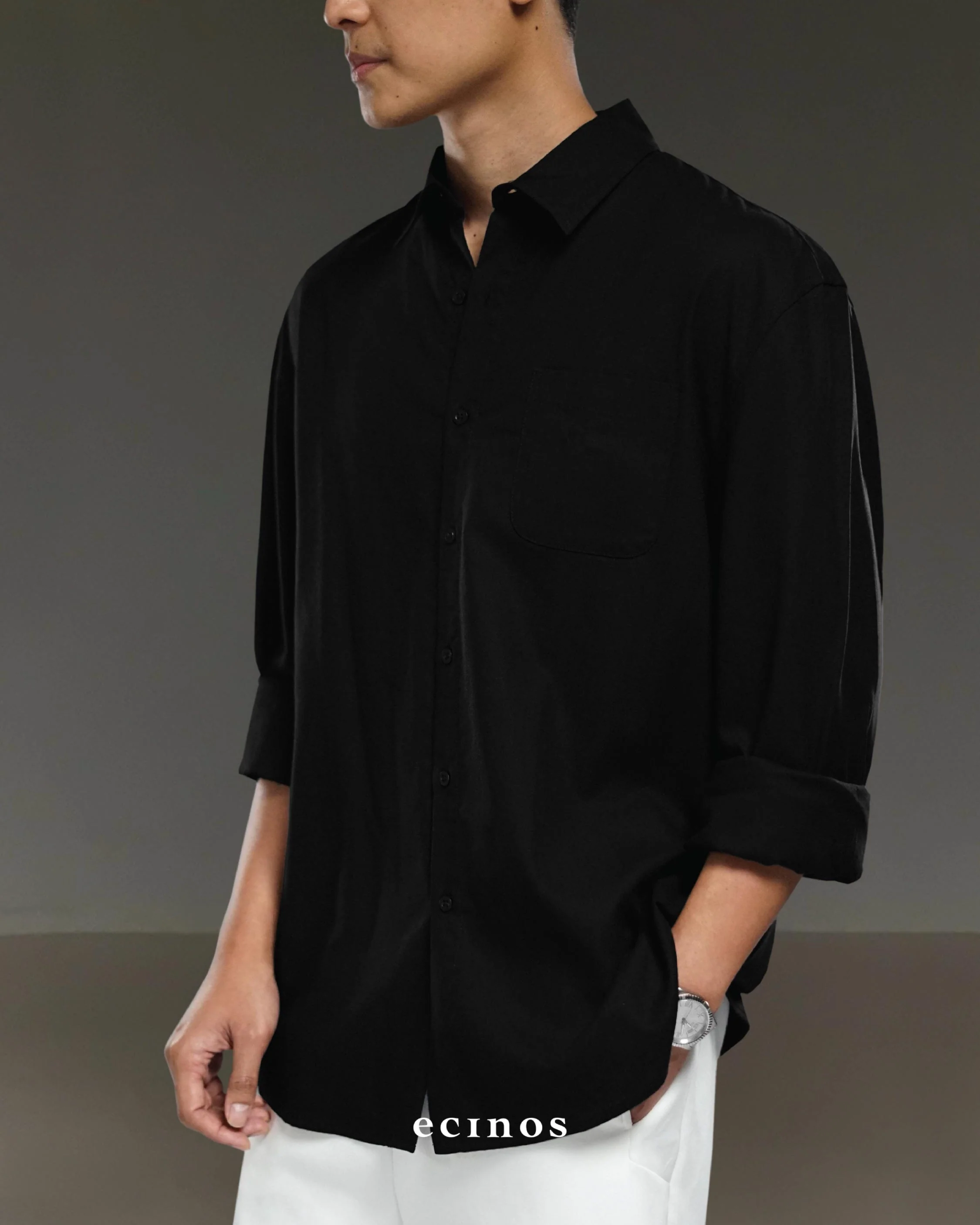 ECINOS Man - Philo Oversized Linen Shirt - Image 11