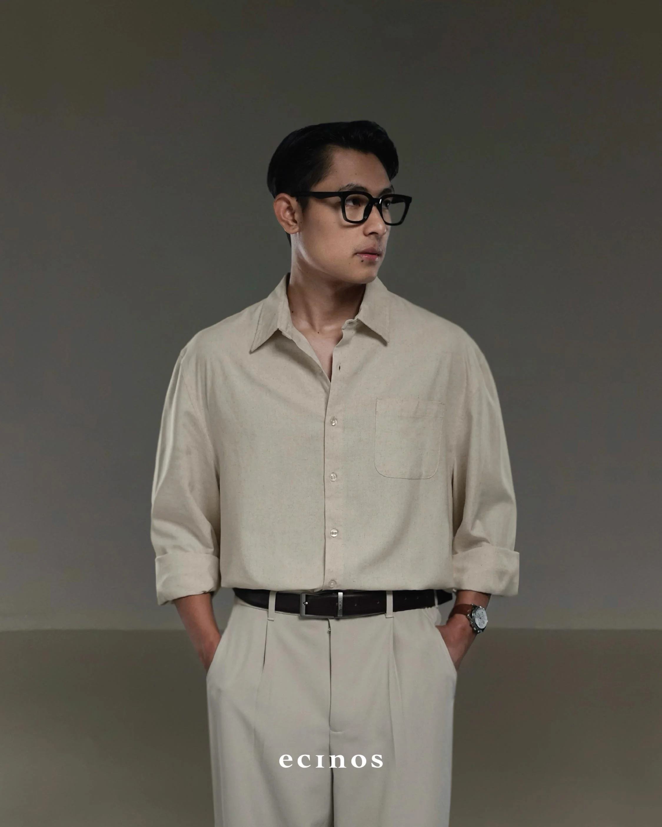 ECINOS Man - Philo Oversized Linen Shirt - Image 6