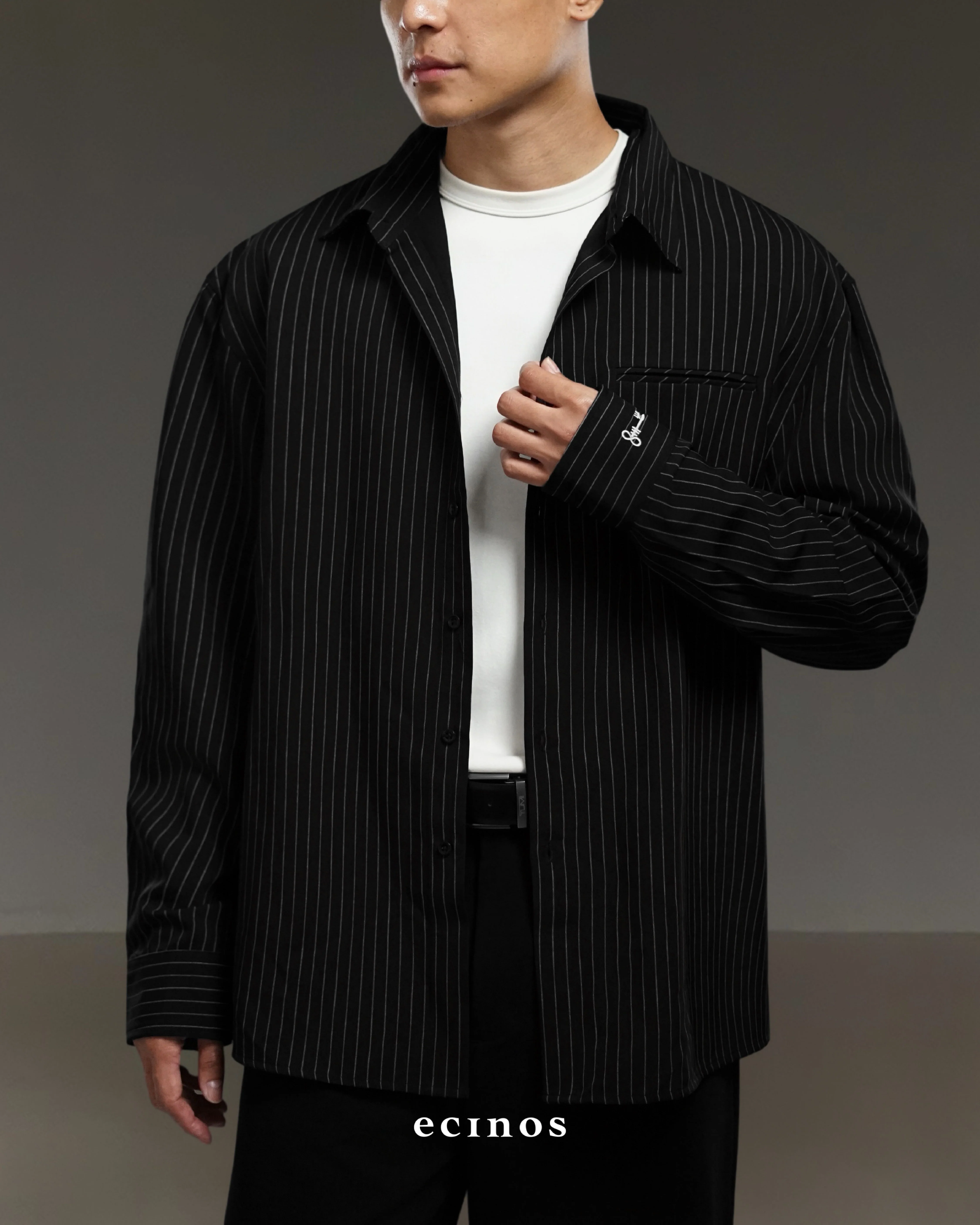 ECINOS Man - Striped Oversized Shirt (Man Version) - Image 11