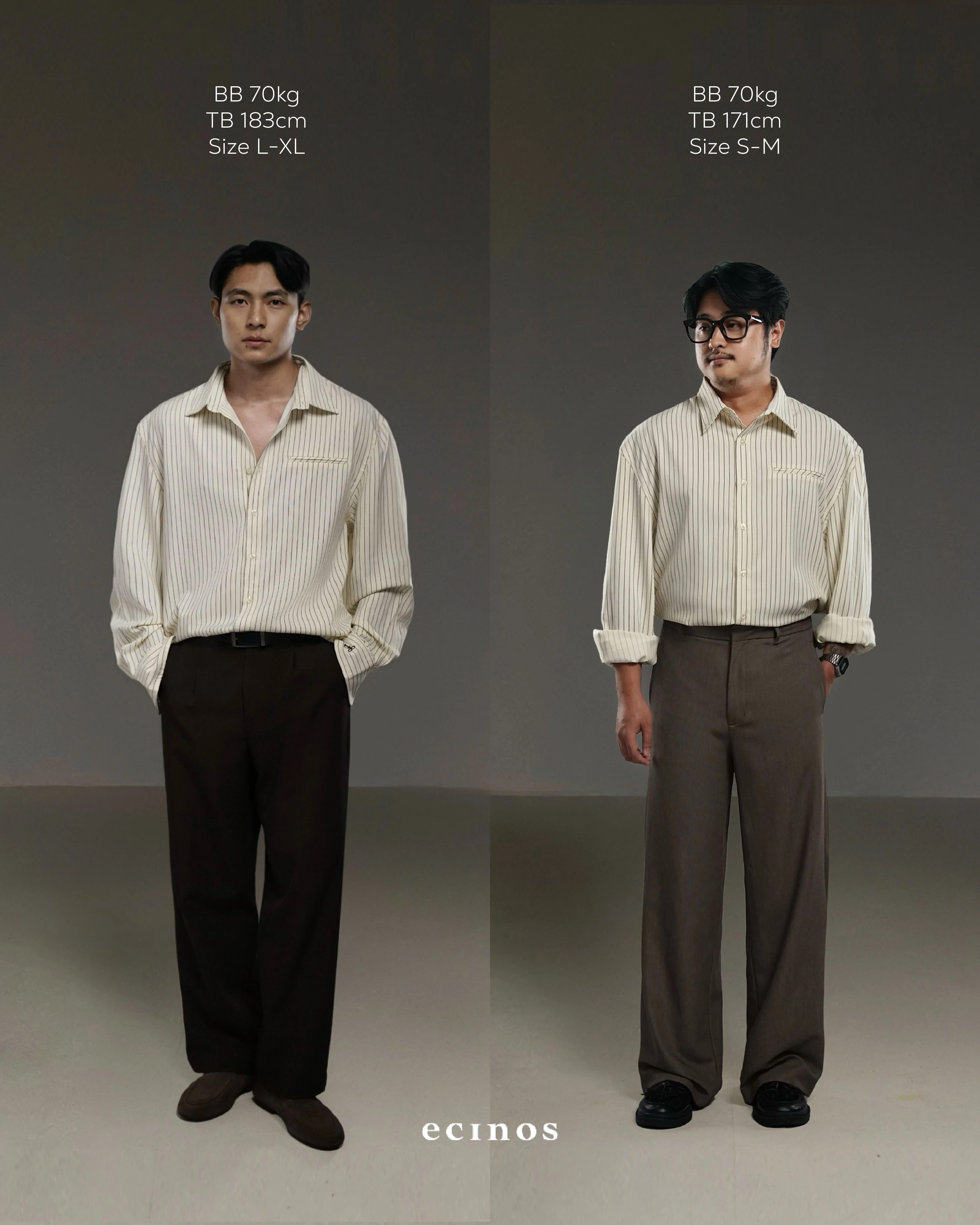 ECINOS Man - Striped Oversized Shirt (Man Version) - Image 3