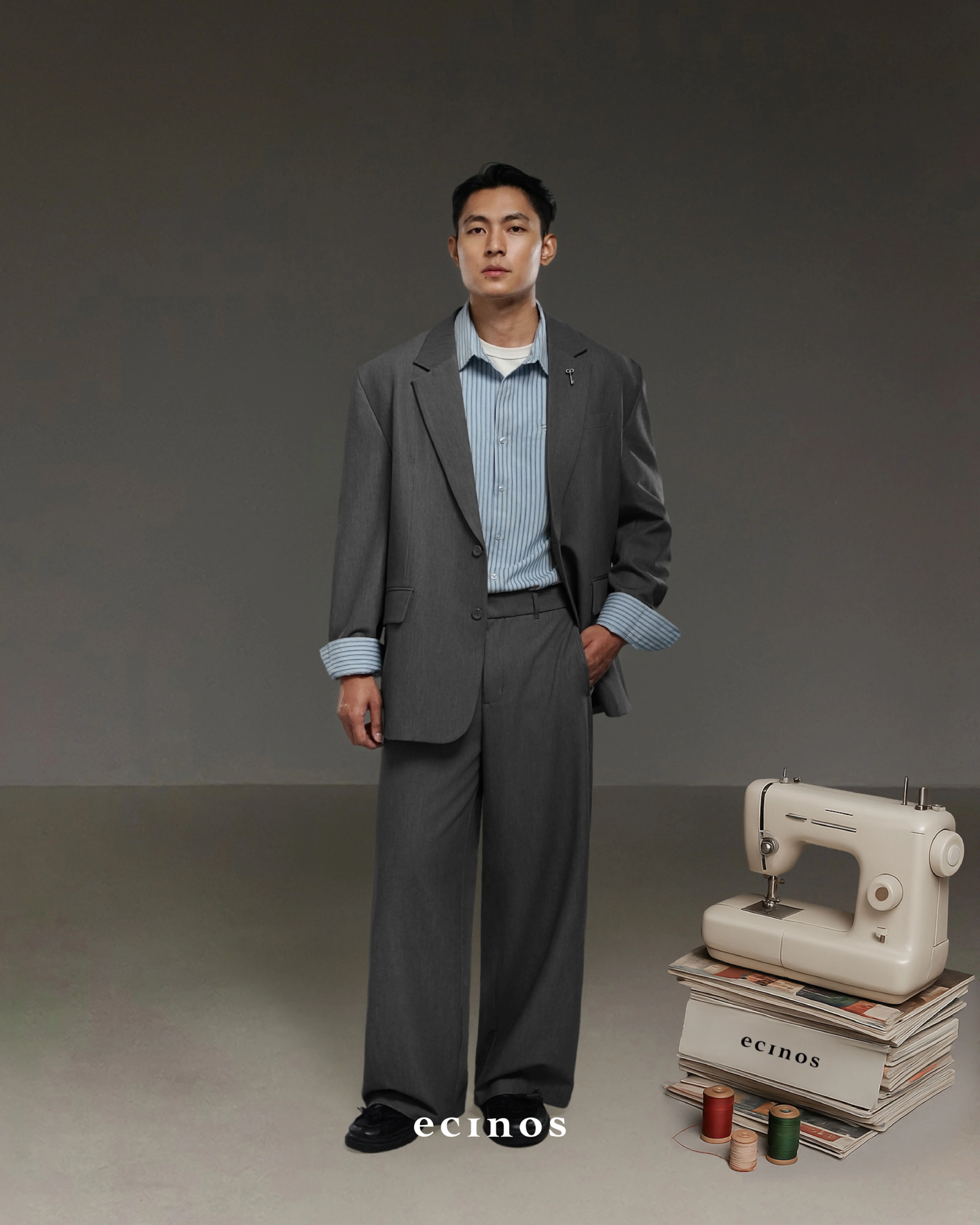 ECINOS Man - Striped Oversized Shirt (Man Version) - Image 4